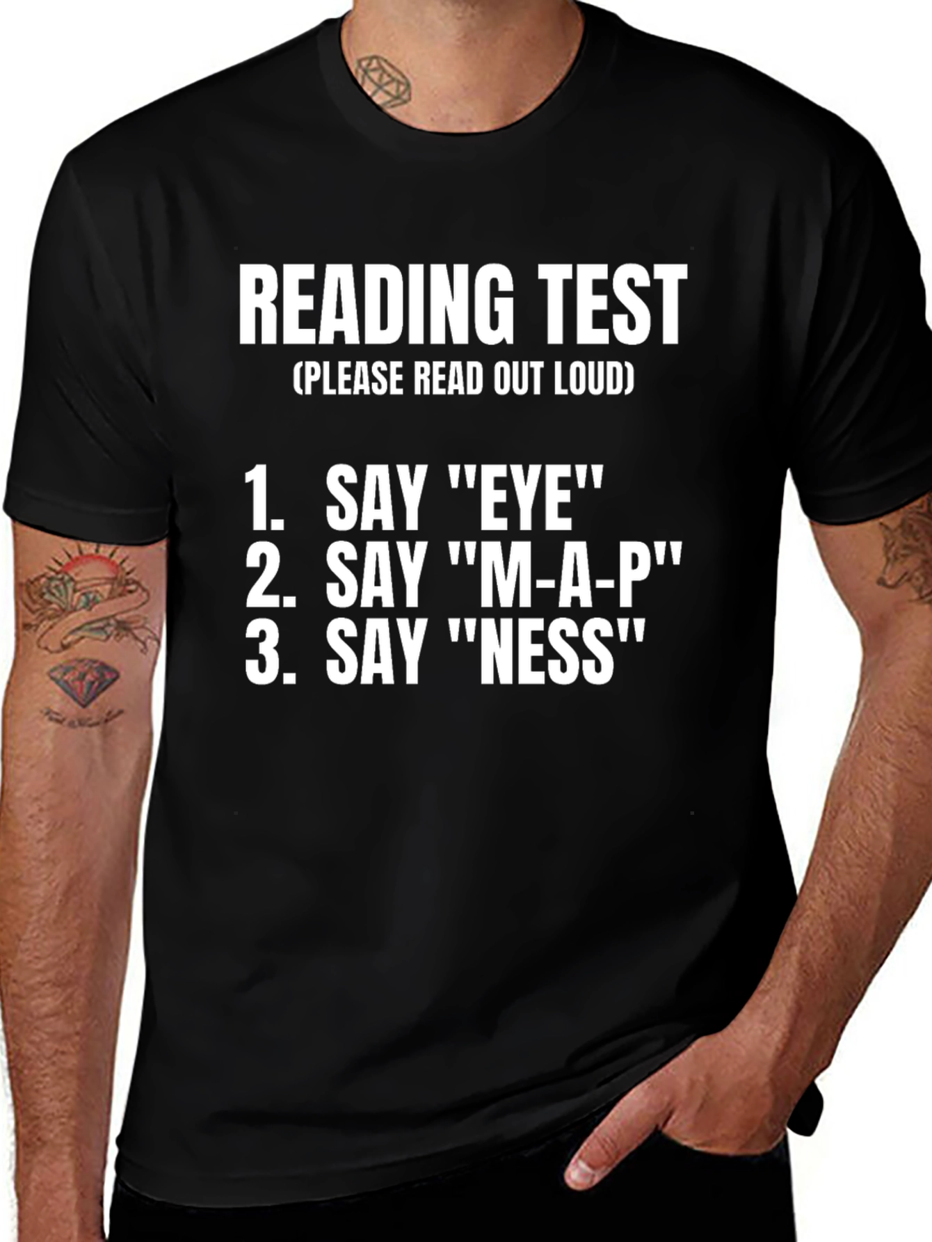 Reading Test T-Shirt - Funny Graphic Tee