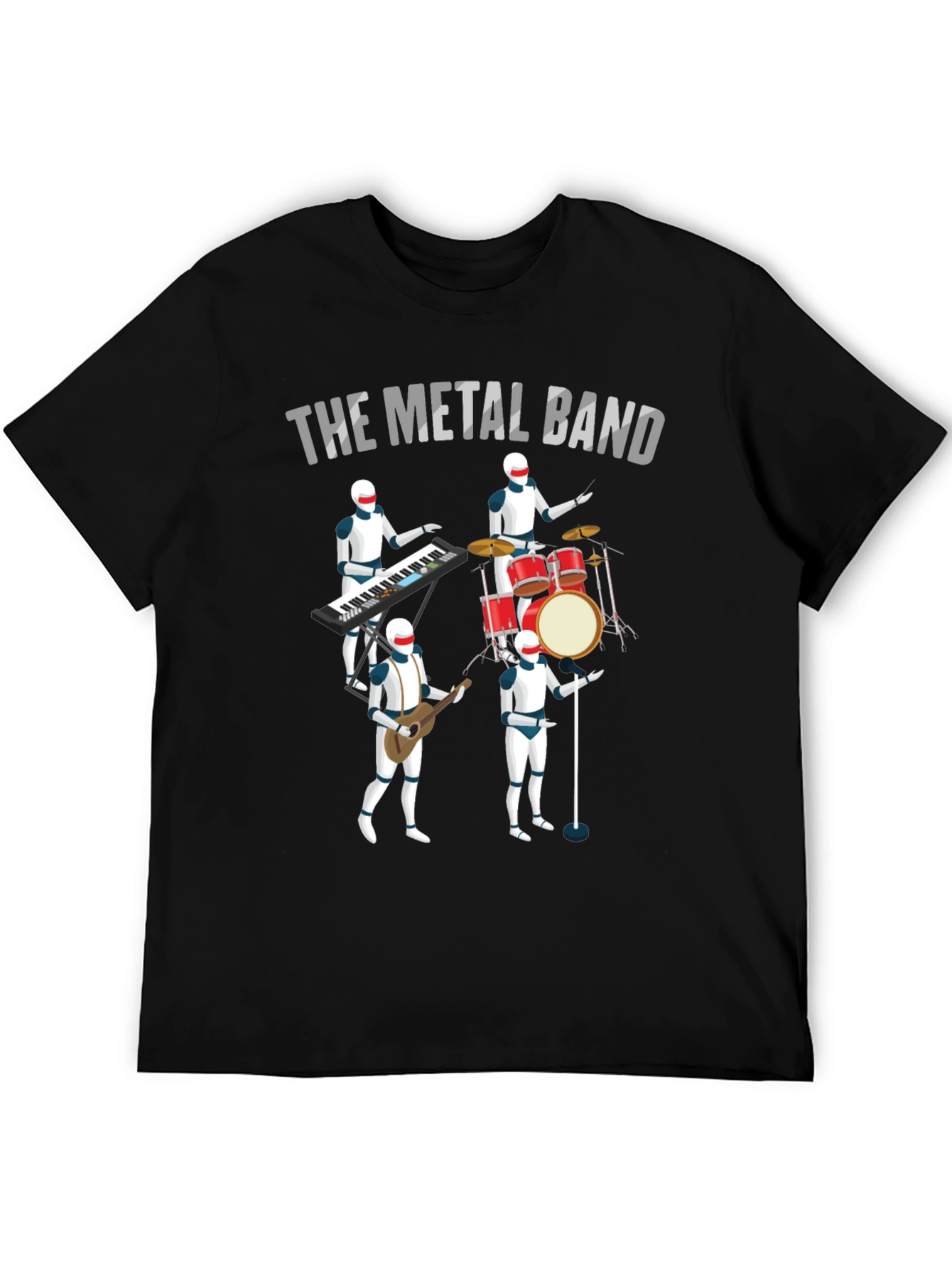 The Metal Band T-Shirt - Robot Music Band Tee