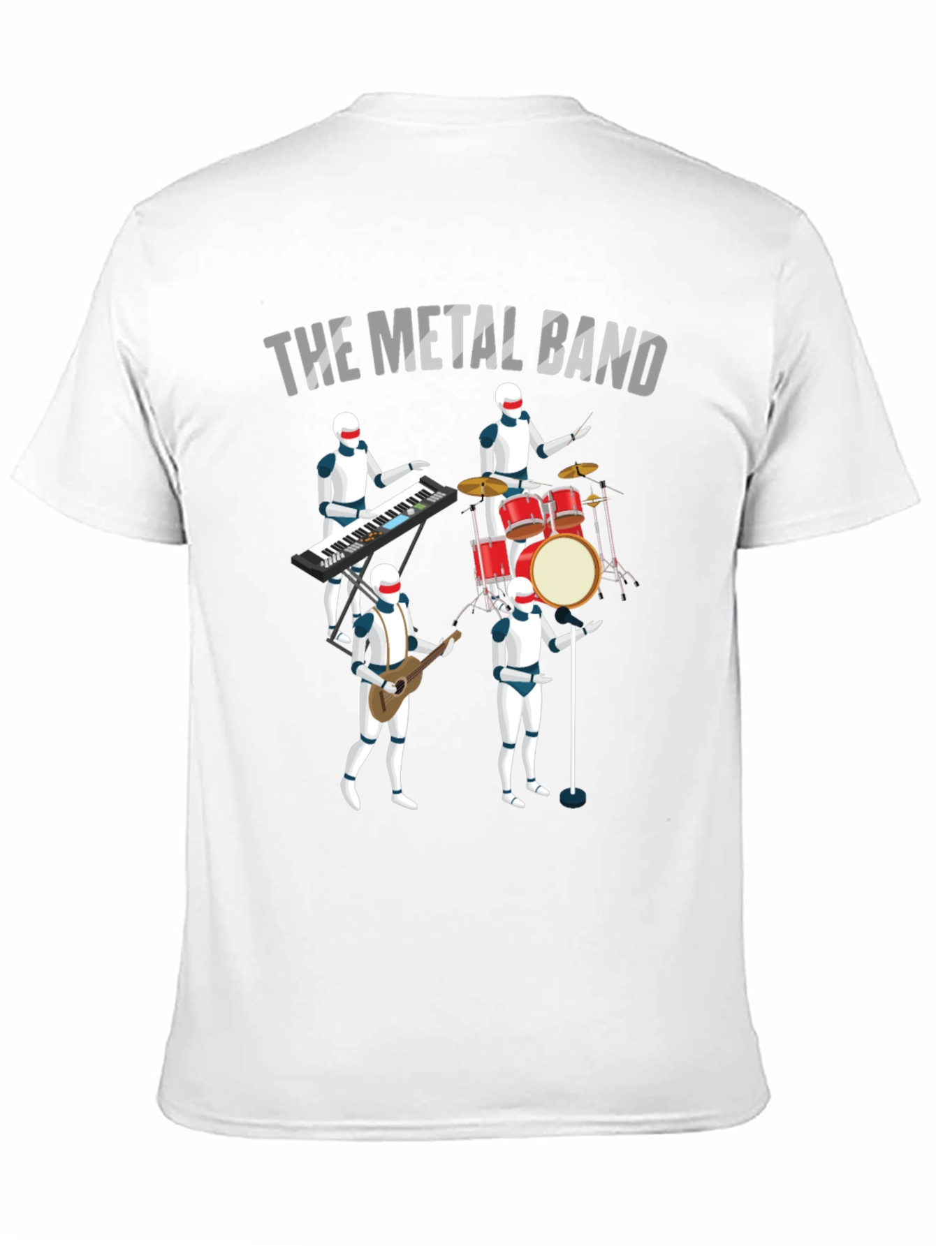 The Metal Band T-Shirt - Robot Music Band Tee