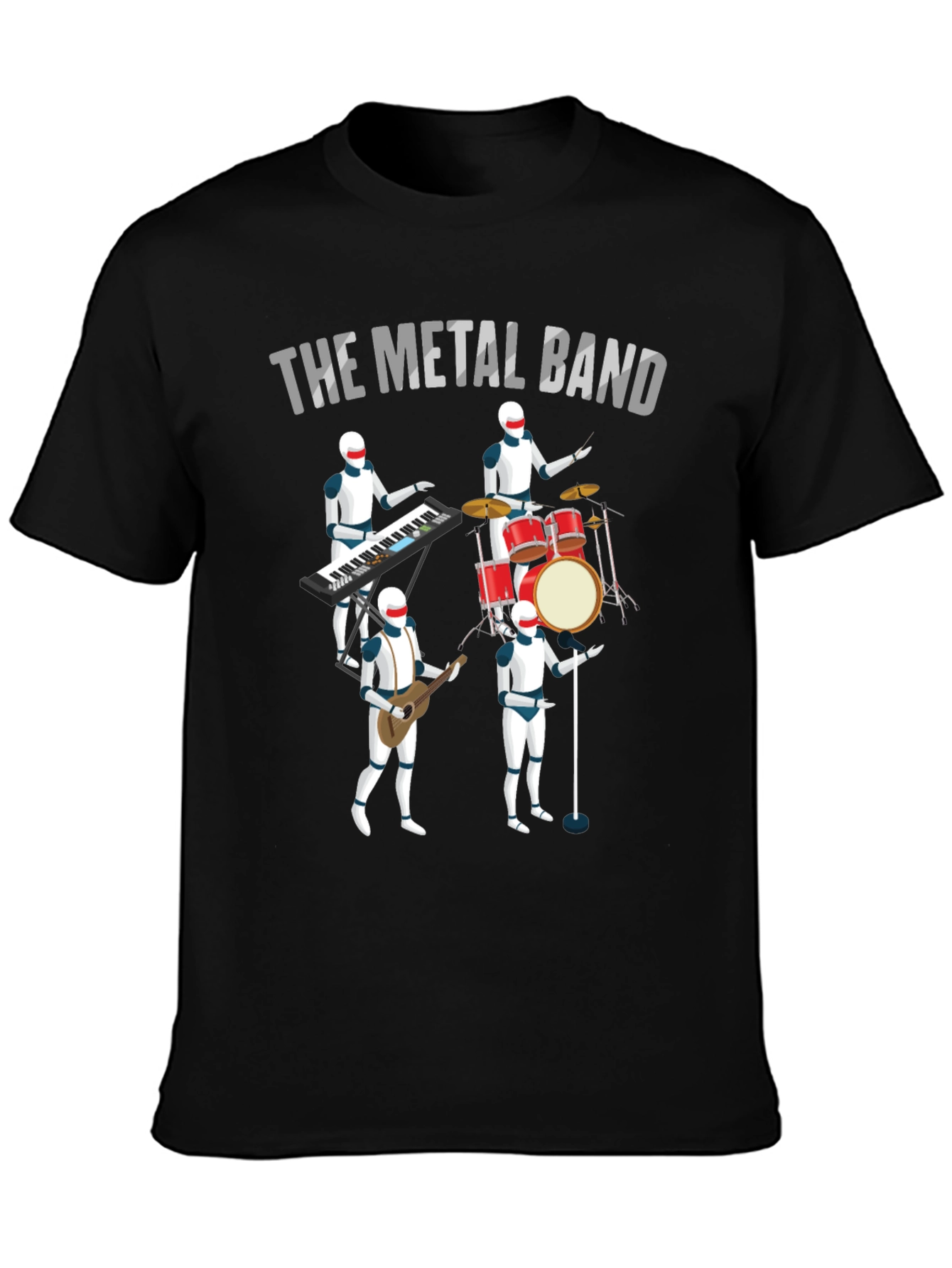 The Metal Band T-Shirt - Robot Music Band Tee