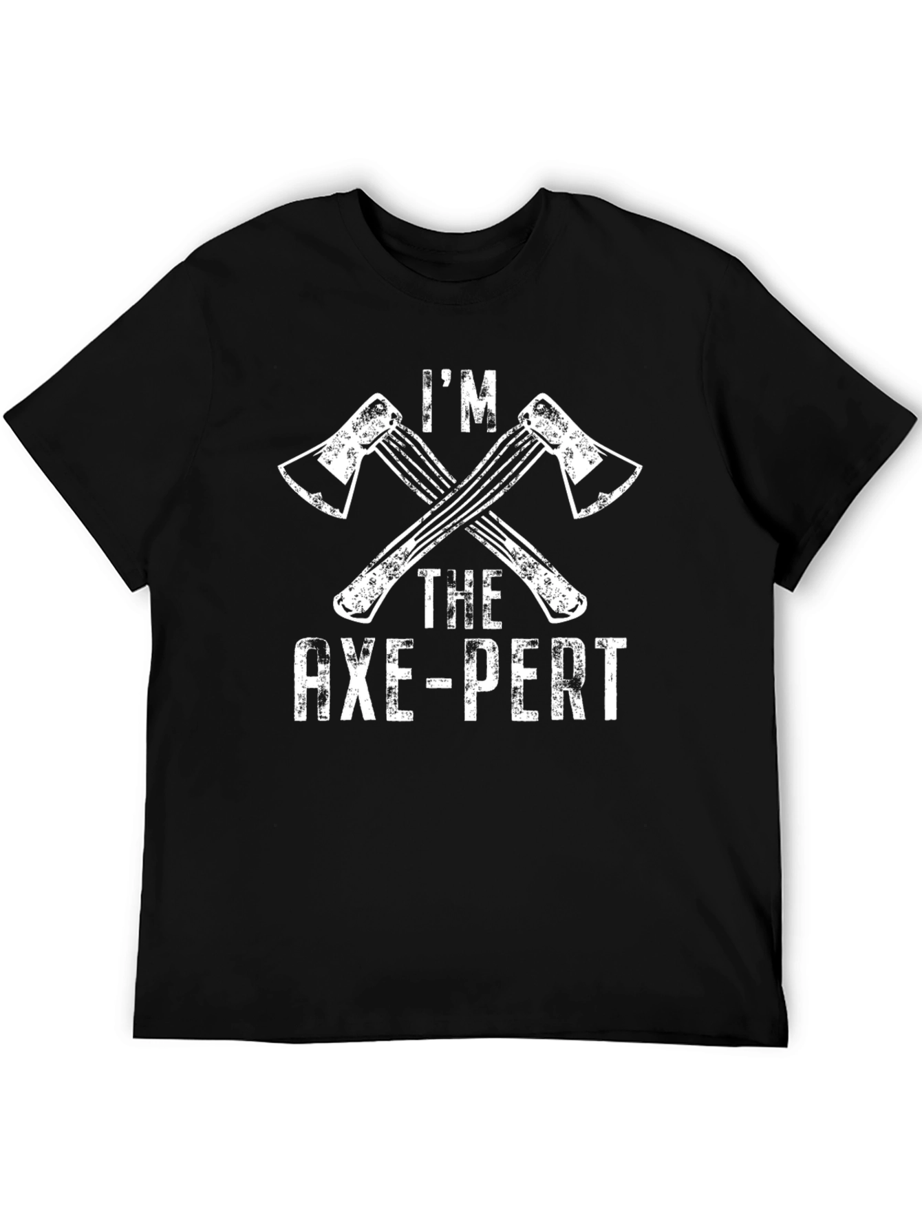 Axe-Pert Black Graphic Tee - Lumberjack Humor
