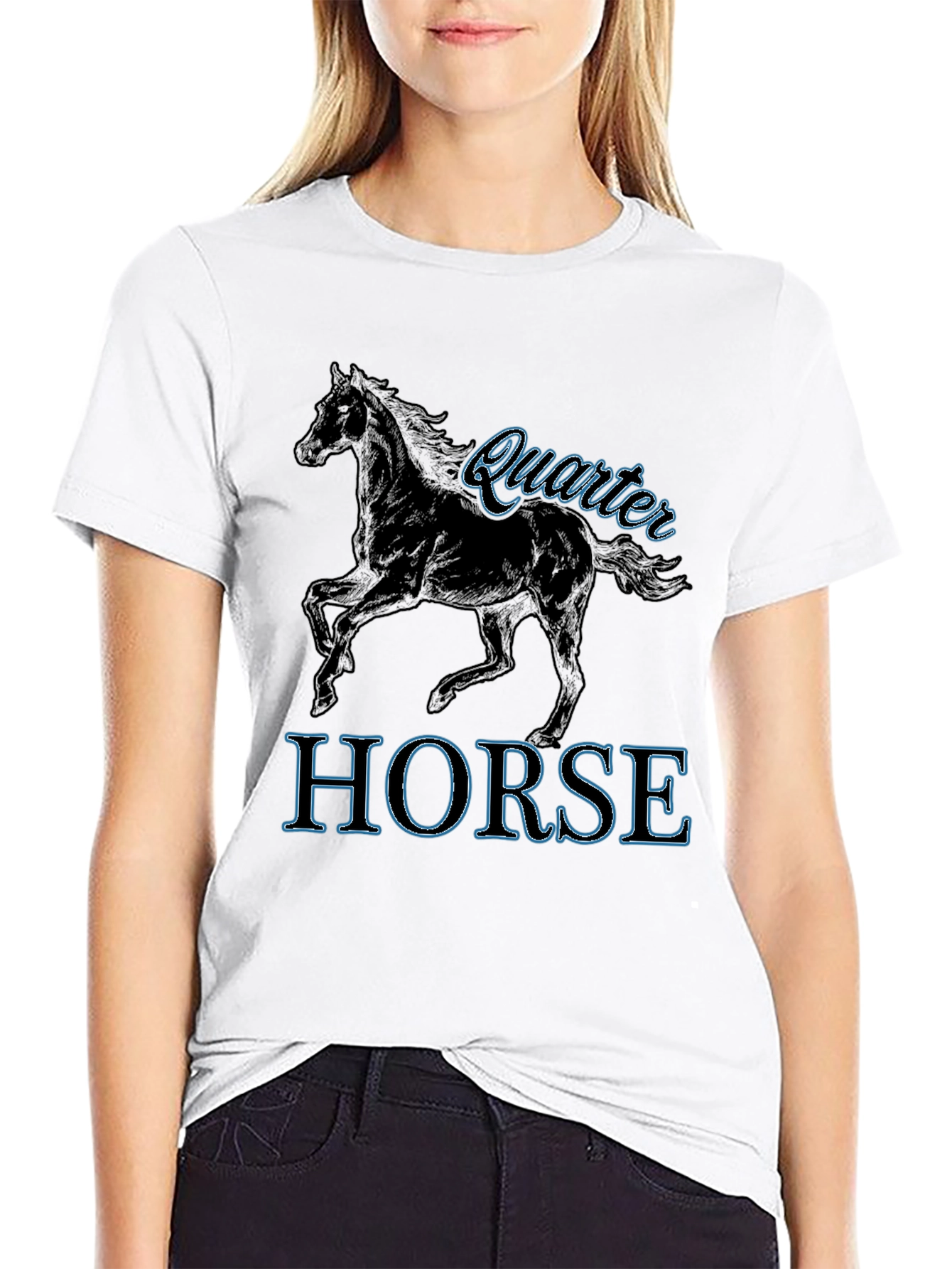 Quarter Horse Graphic Tee - Black Unisex T-Shirt