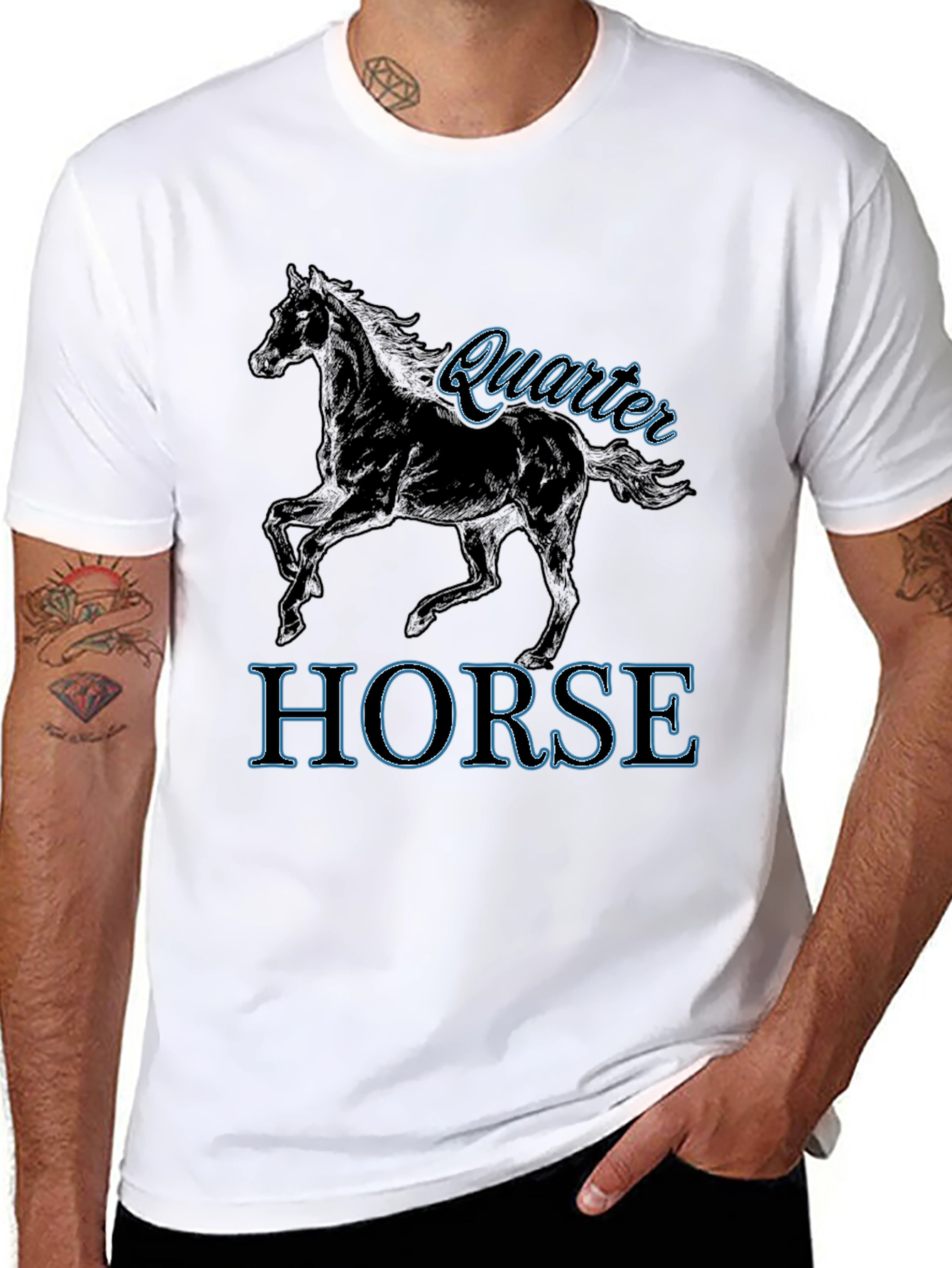 Quarter Horse Graphic Tee - Black Unisex T-Shirt