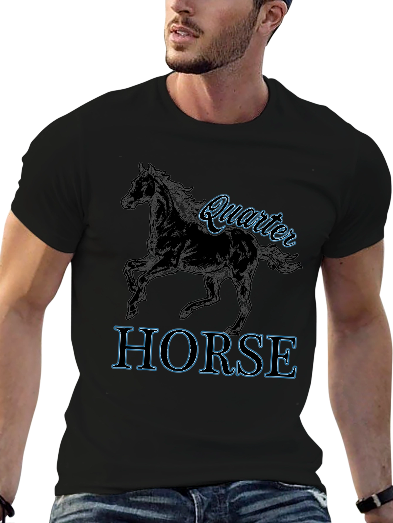 Quarter Horse Graphic Tee - Black Unisex T-Shirt
