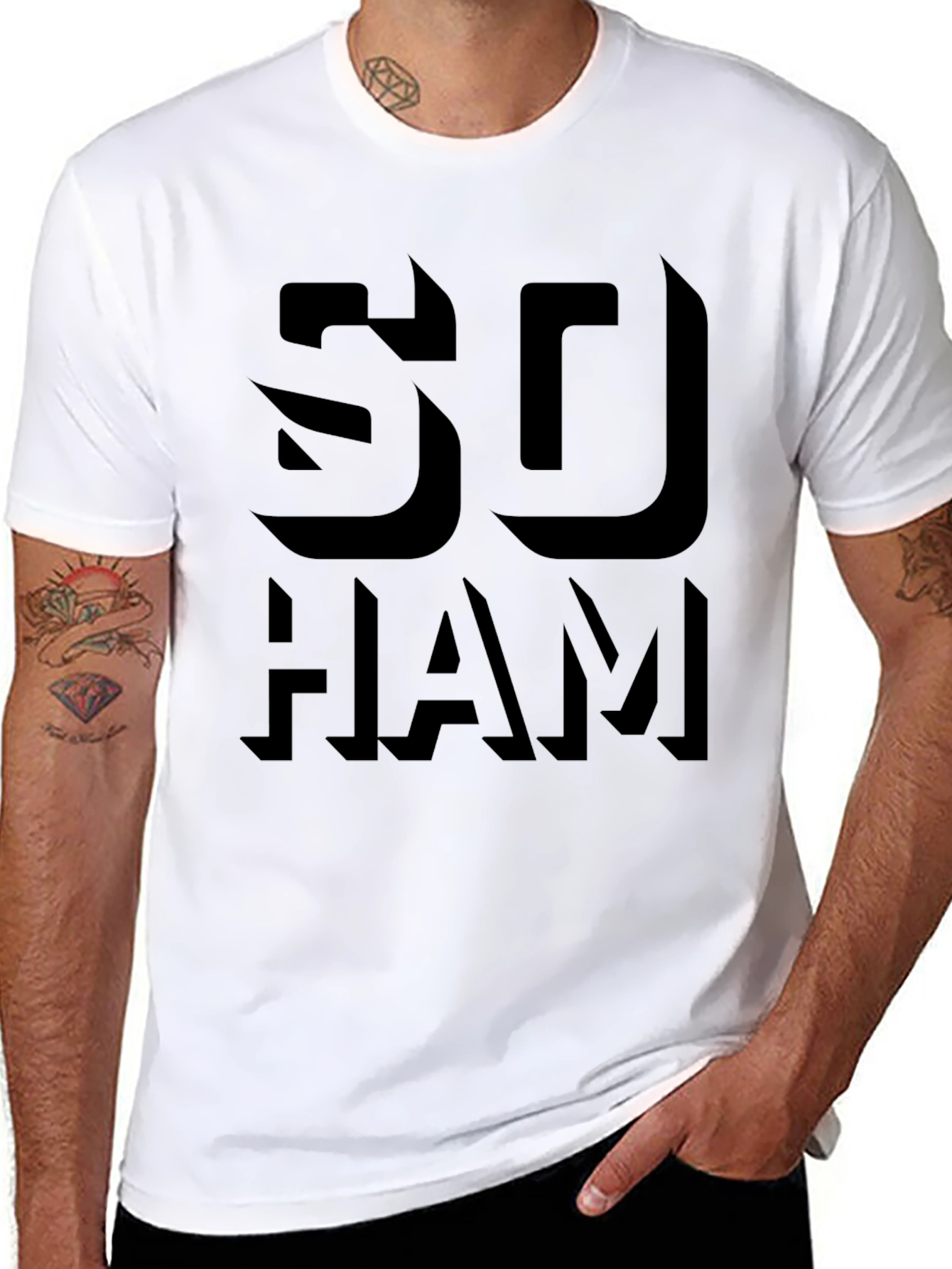 SO HAM Black Graphic Tee