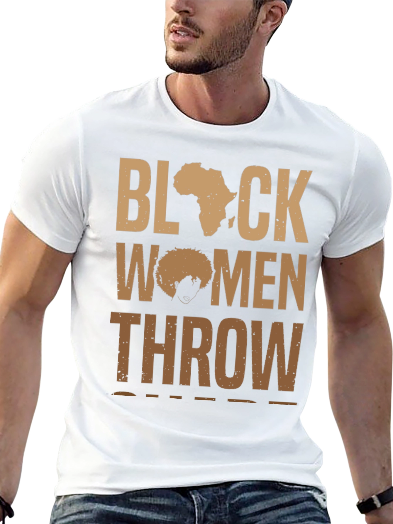 Black Women Throw Shirt - Afro Pride Tee