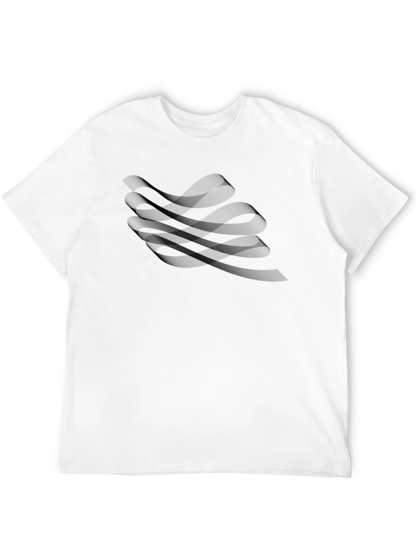 Mens Black Graphic Tee - Abstract Design