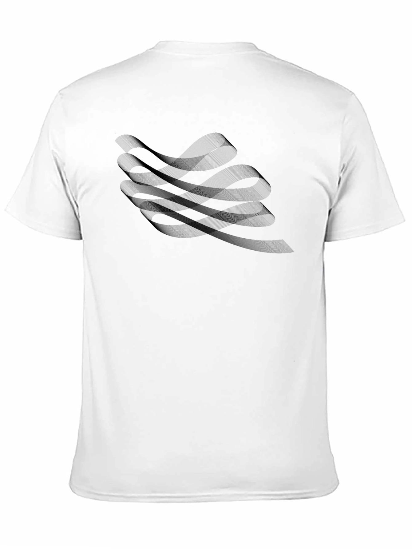 Mens Black Graphic Tee - Abstract Design
