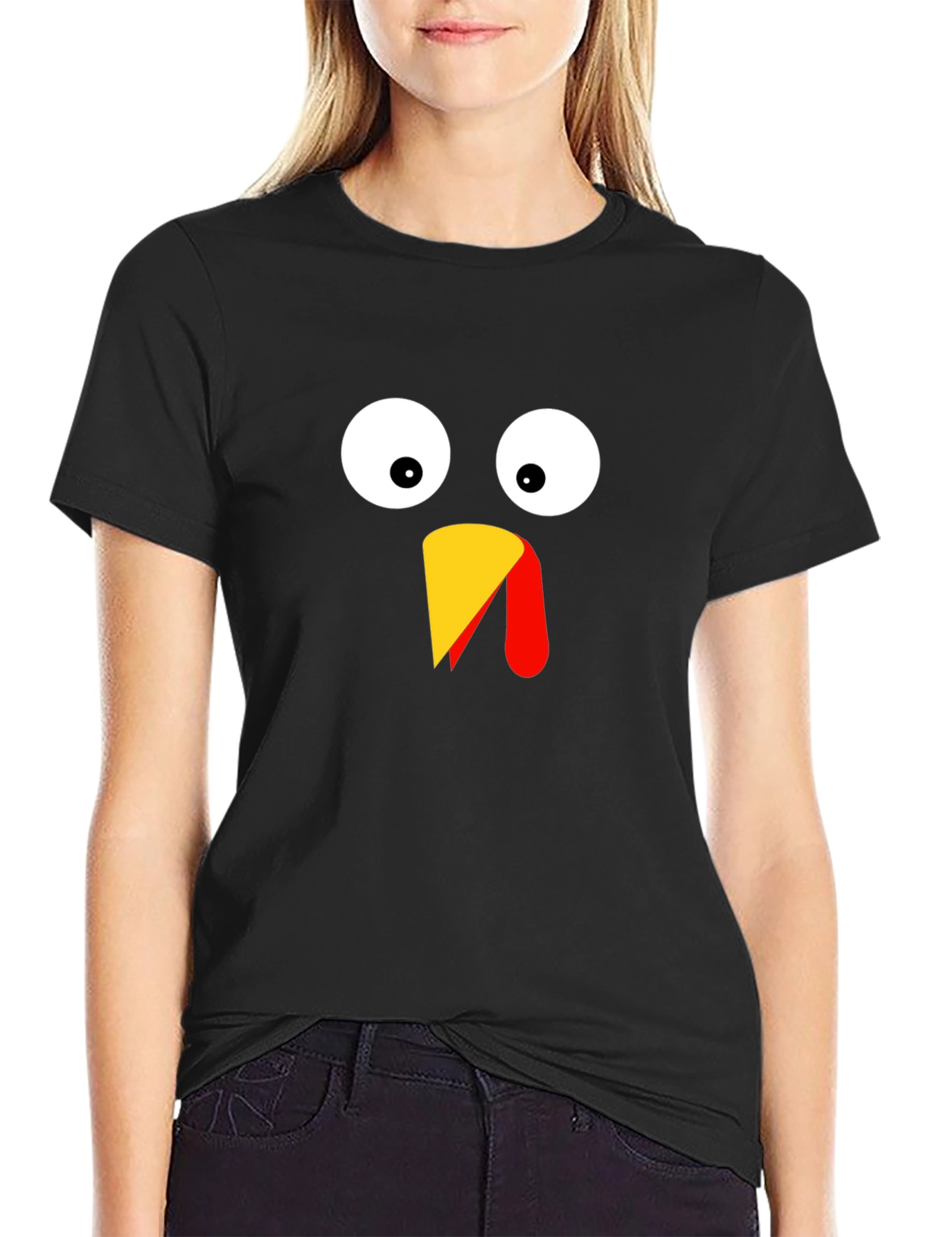 Funny Thanksgiving Turkey Face T-Shirt