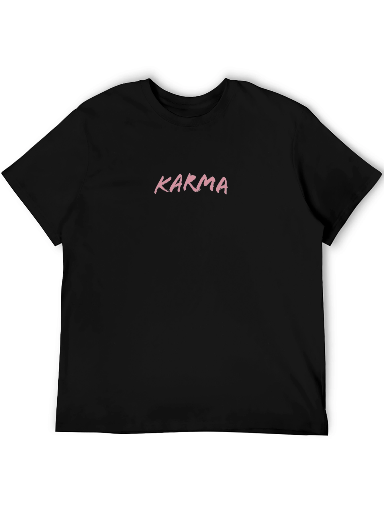 Karma Graphic Print Black T-Shirt