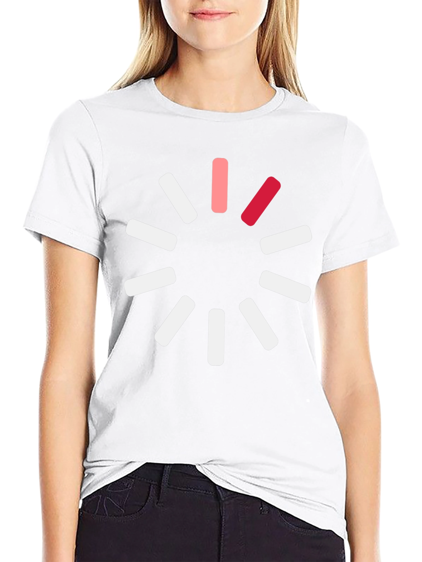 Loading Circle Graphic Black T-Shirt
