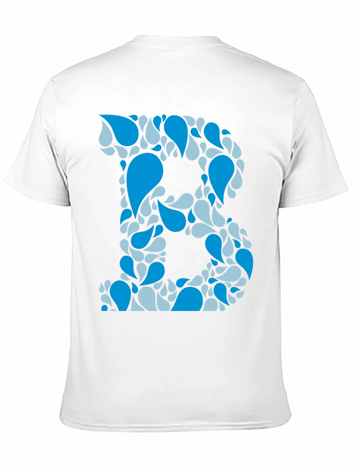 Blue Water Drop Initial B Graphic T-Shirt