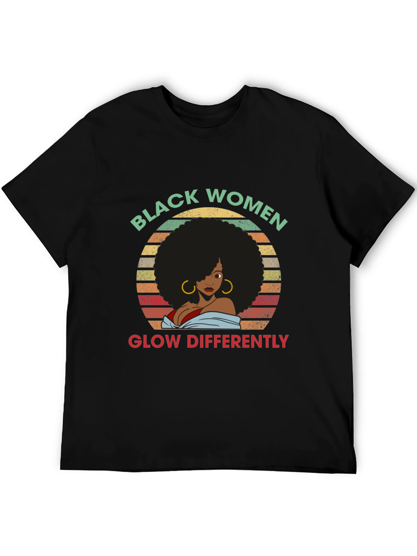 Black Women Glow Differently Graphic T-Shirt