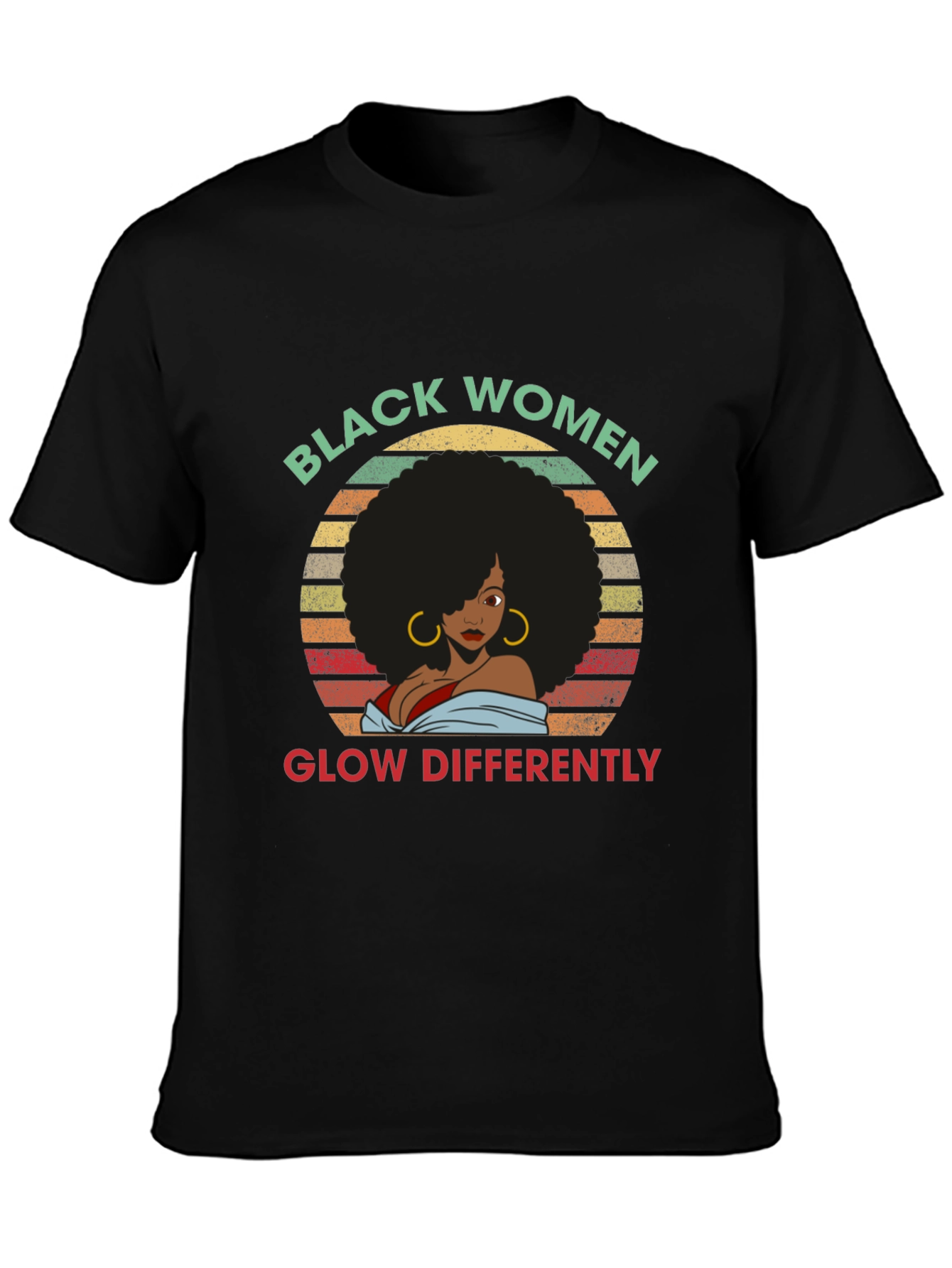 Black Women Glow Differently Graphic T-Shirt