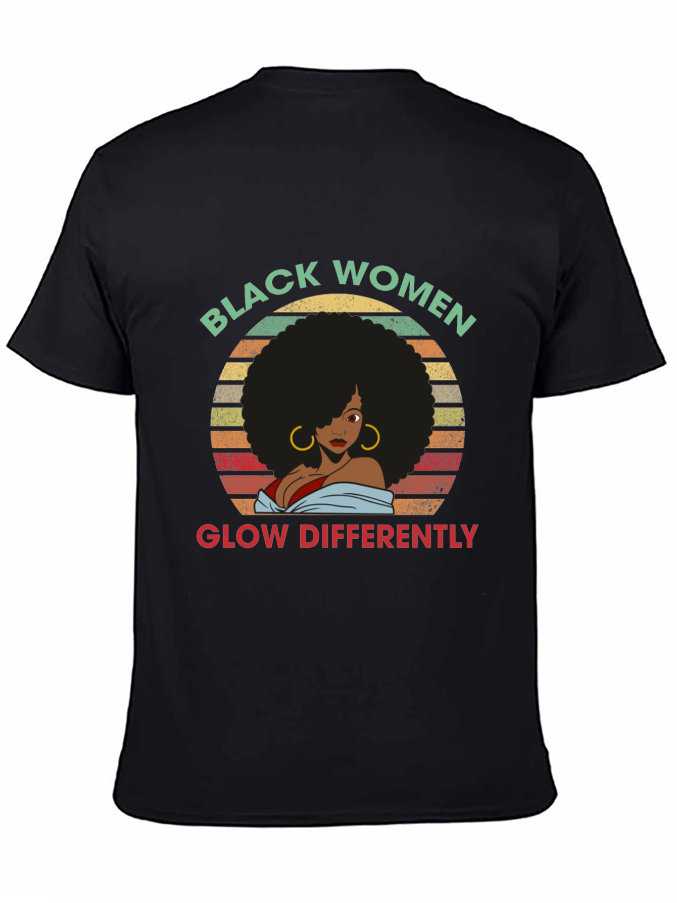 Black Women Glow Differently Graphic T-Shirt