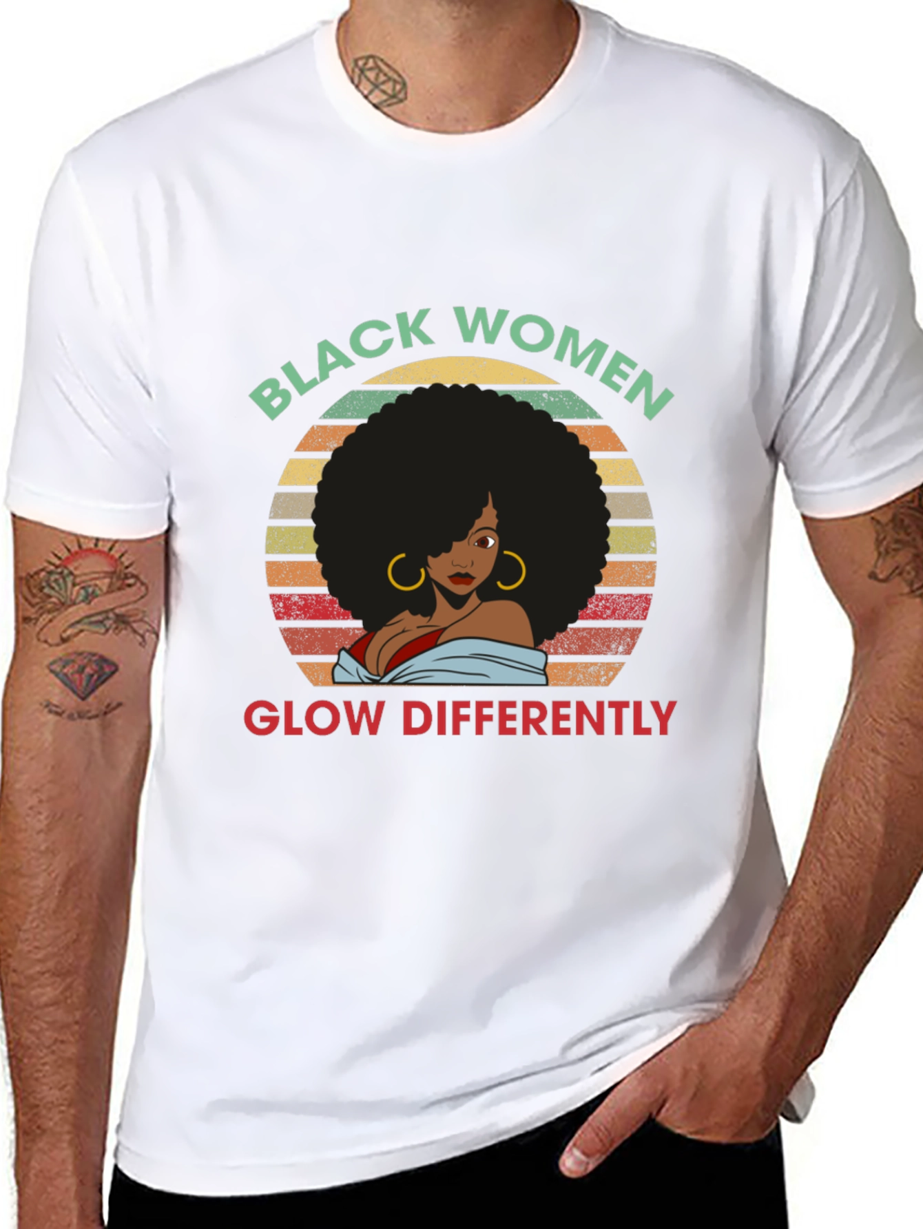Black Women Glow Differently Graphic T-Shirt