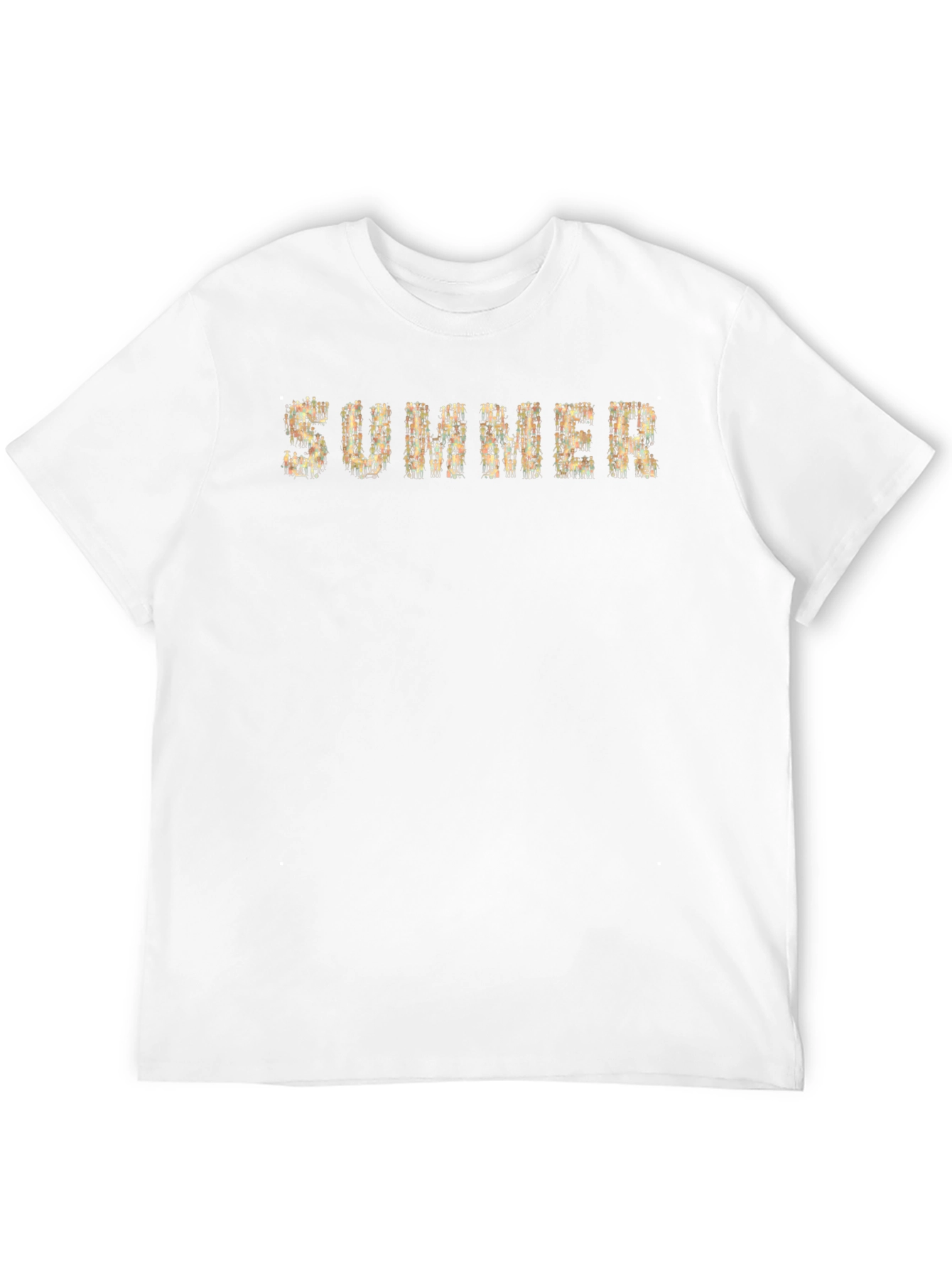 Summer Graphic Print Black Crew Neck T-Shirt