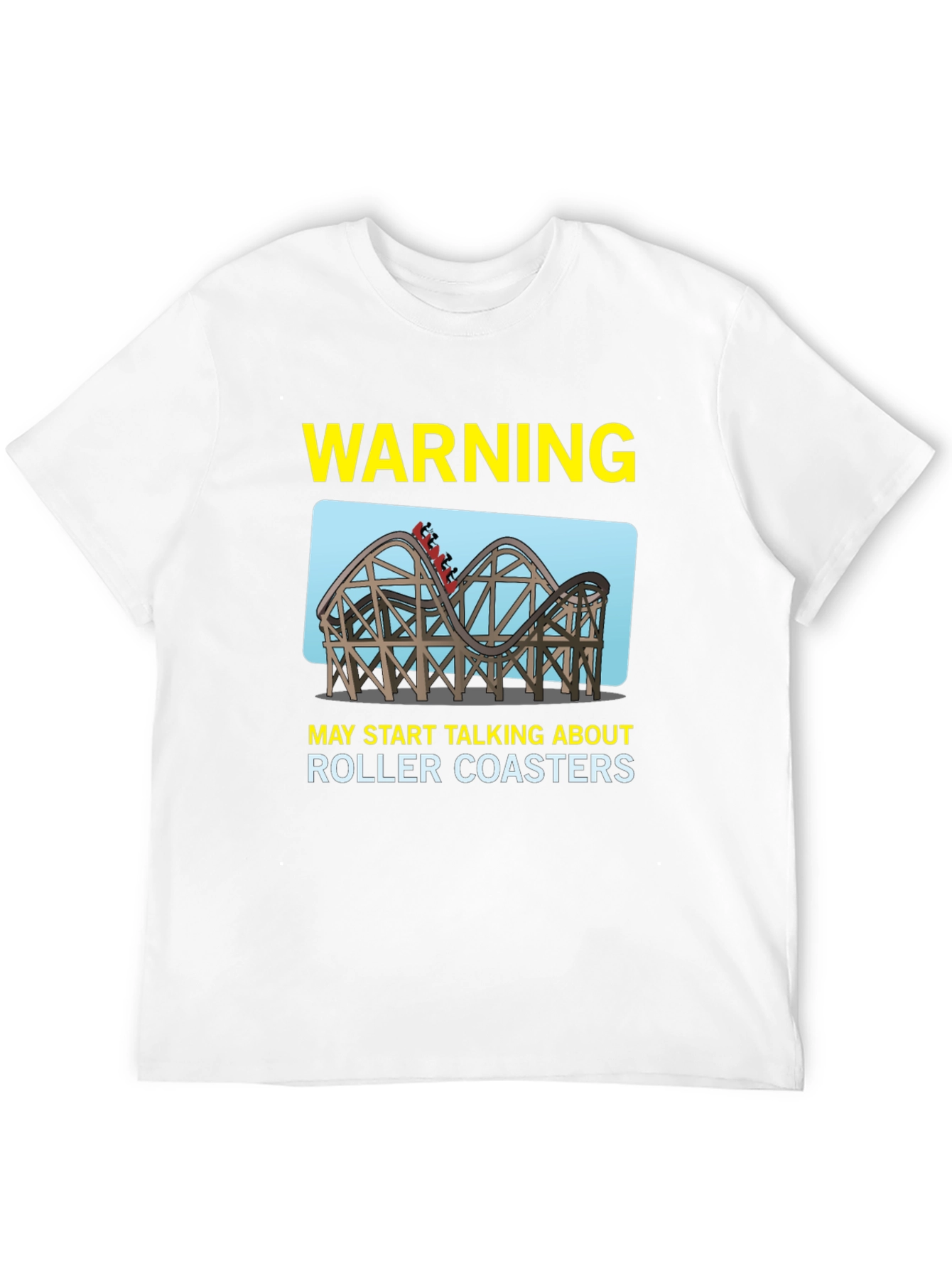 Warning Roller Coasters T-Shirt - Black