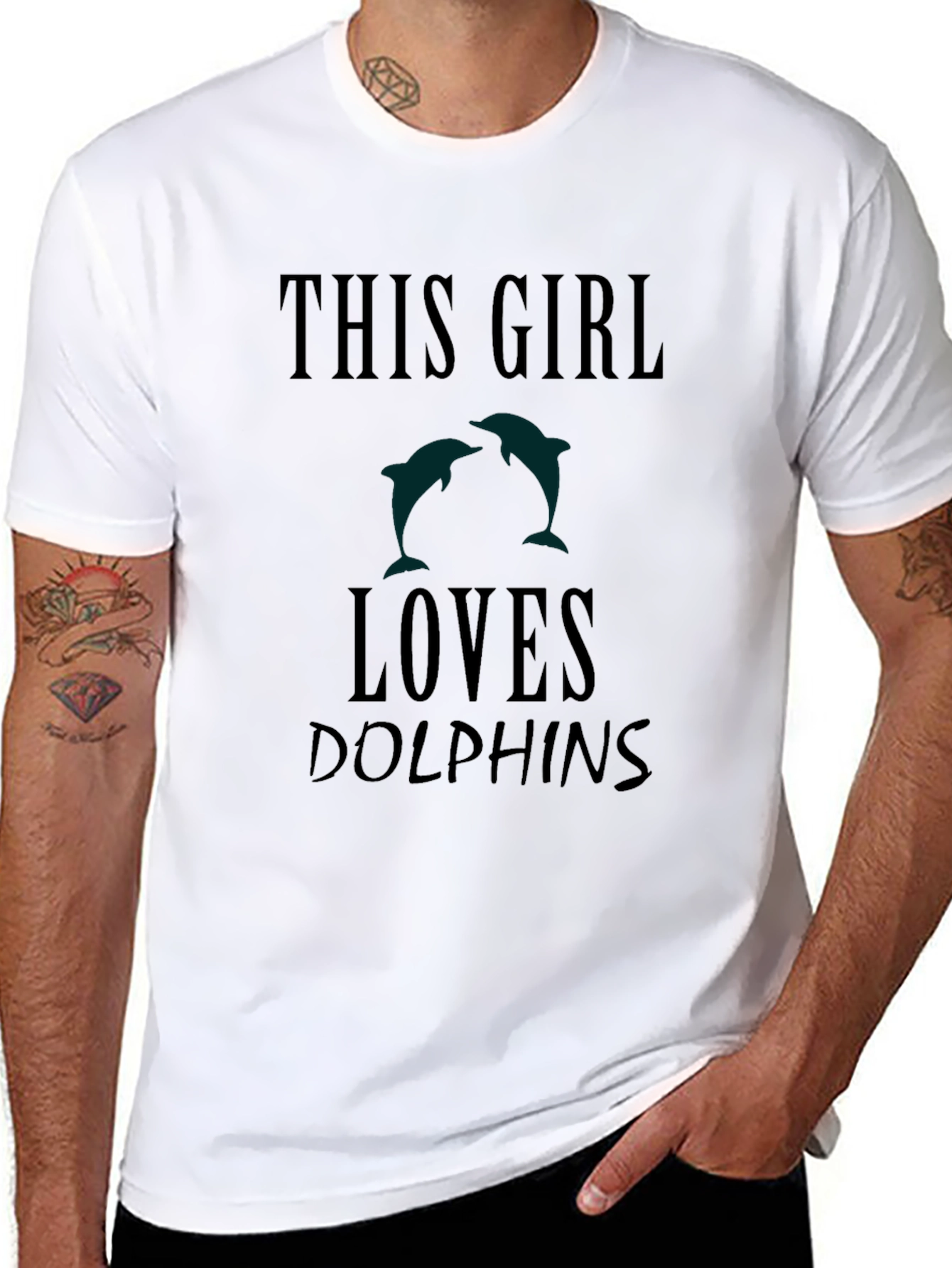 This Girl Loves Dolphins Graphic Tee