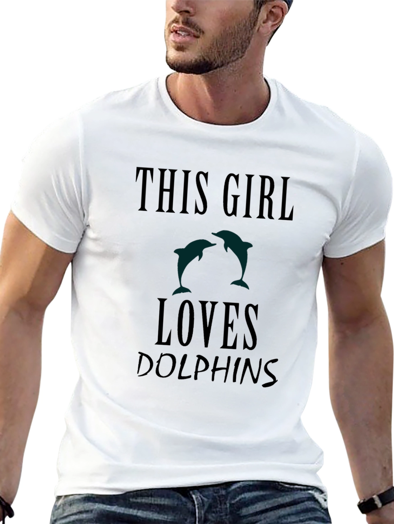 This Girl Loves Dolphins Graphic Tee
