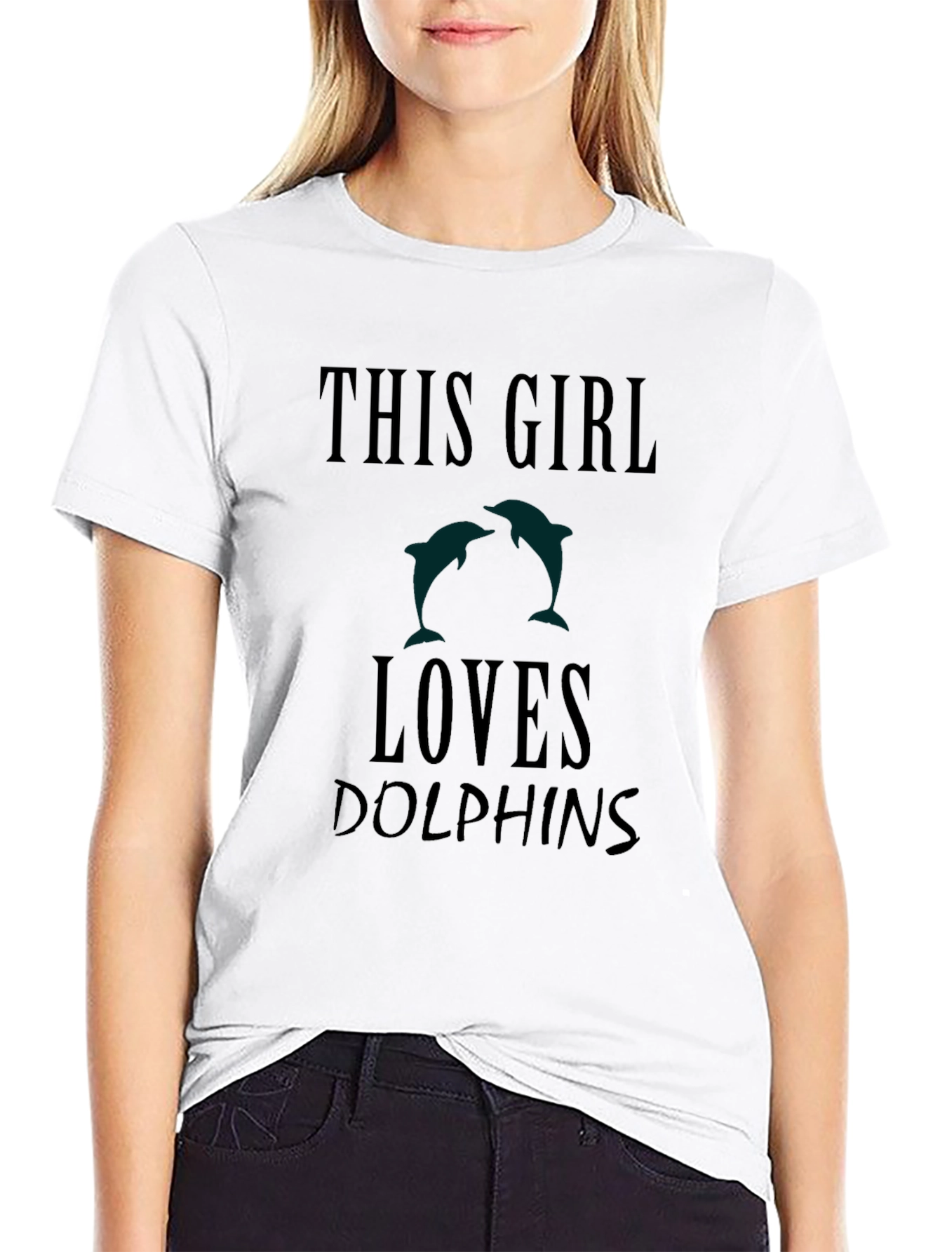 This Girl Loves Dolphins Graphic Tee