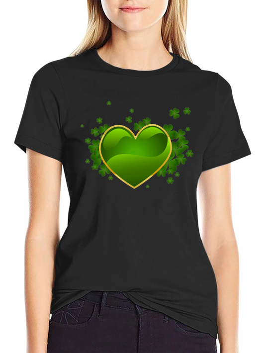 Lucky Shamrock Heart Graphic Tee