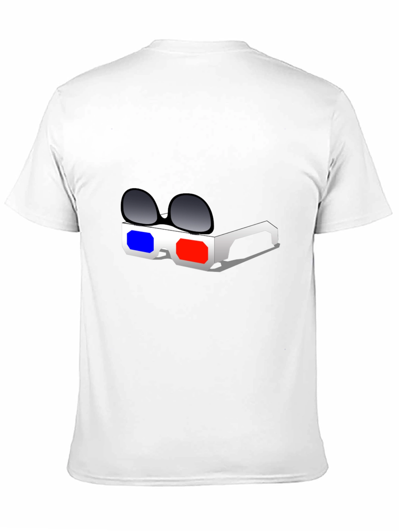 3D Glasses Graphic T-Shirt - Retro Style