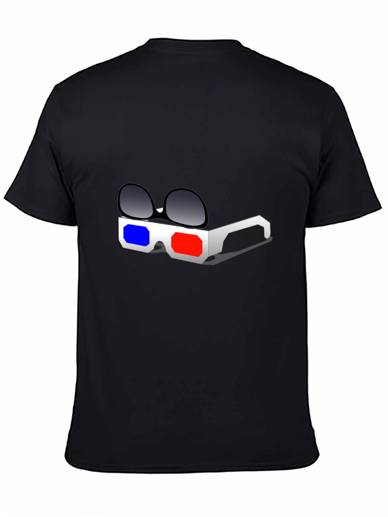 3D Glasses Graphic T-Shirt - Retro Style