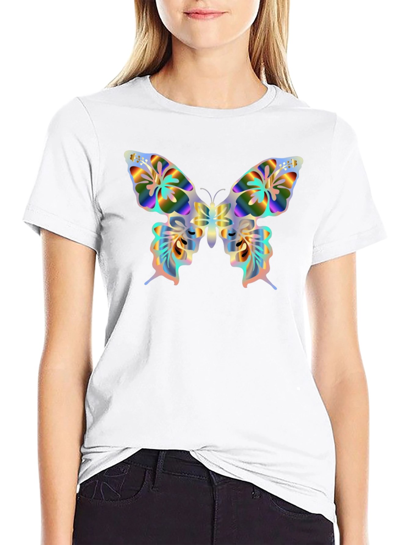 Butterfly Graphic T-Shirt - Black