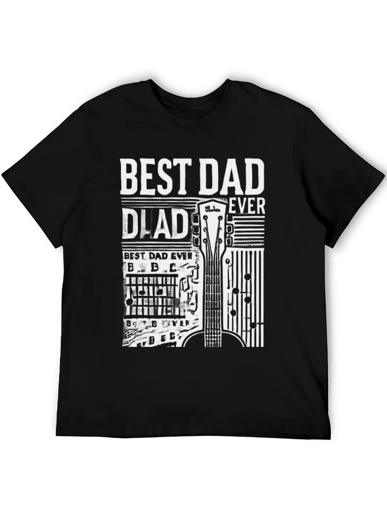 Best Dad Ever Guitar Graphic T-Shirt