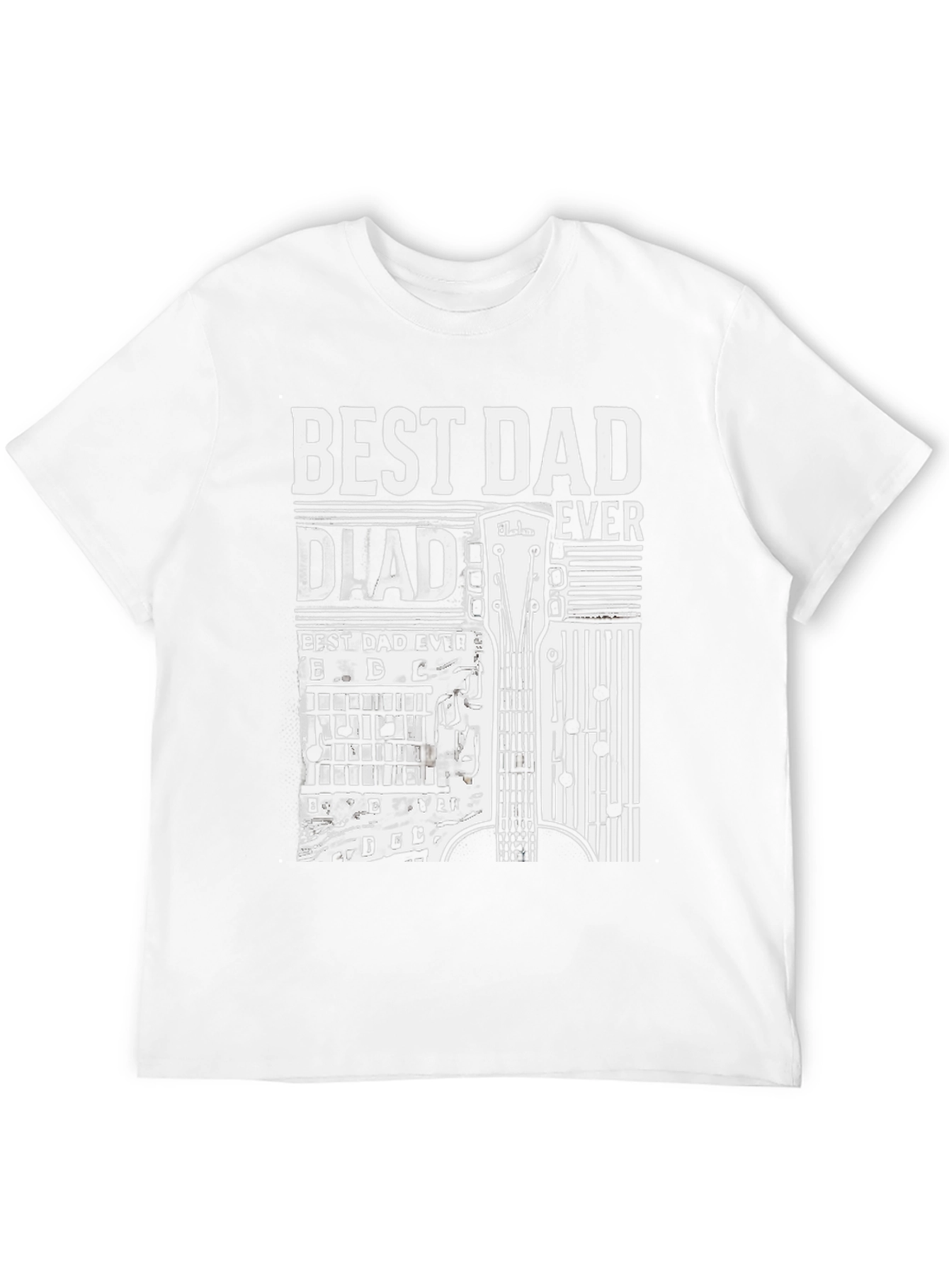 Best Dad Ever Guitar Graphic T-Shirt