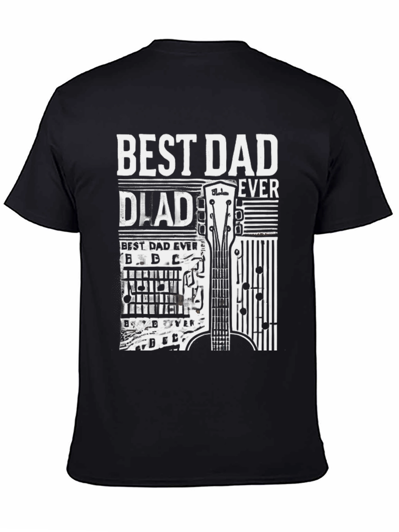 Best Dad Ever Guitar Graphic T-Shirt