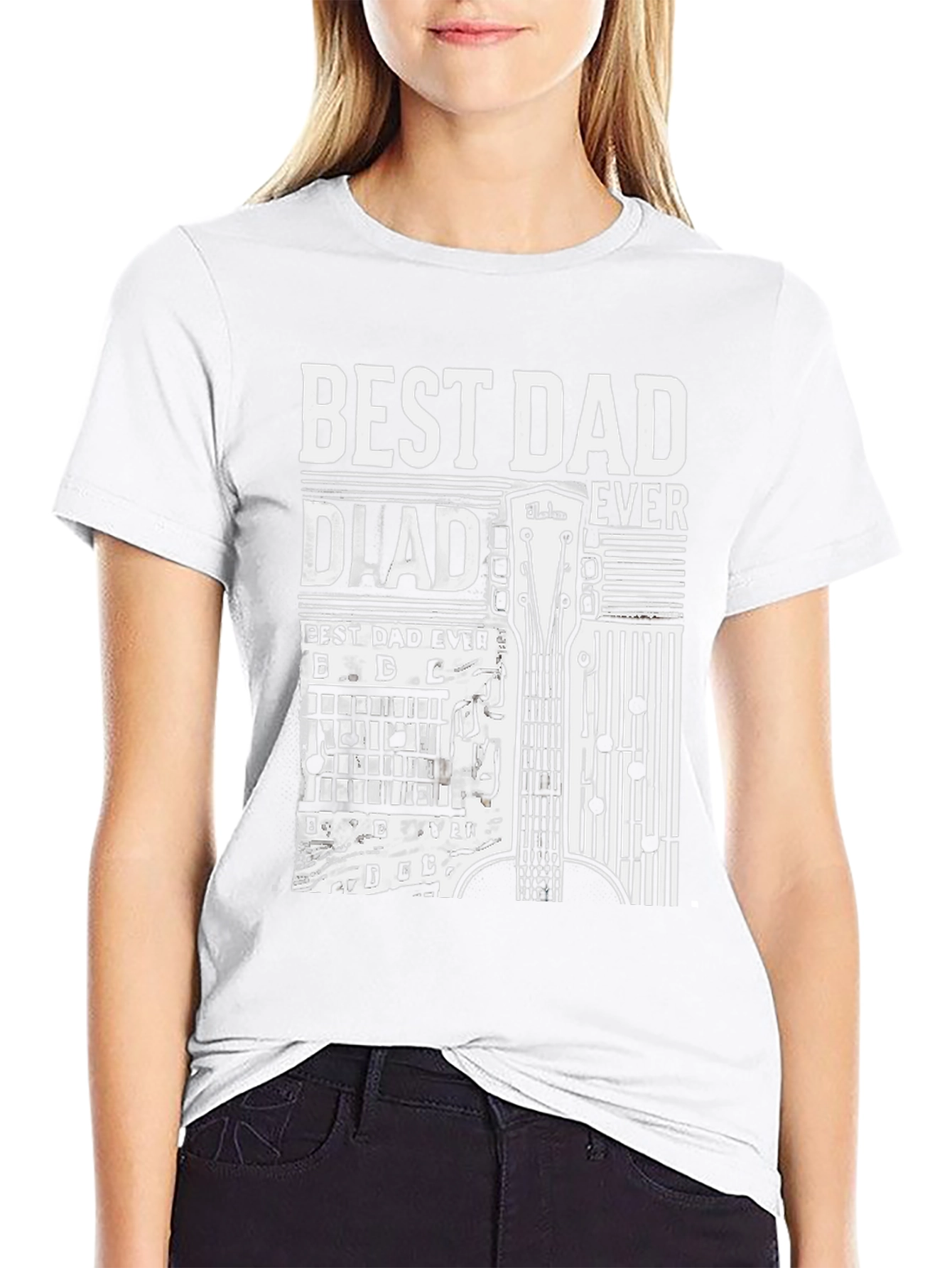 Best Dad Ever Guitar Graphic T-Shirt