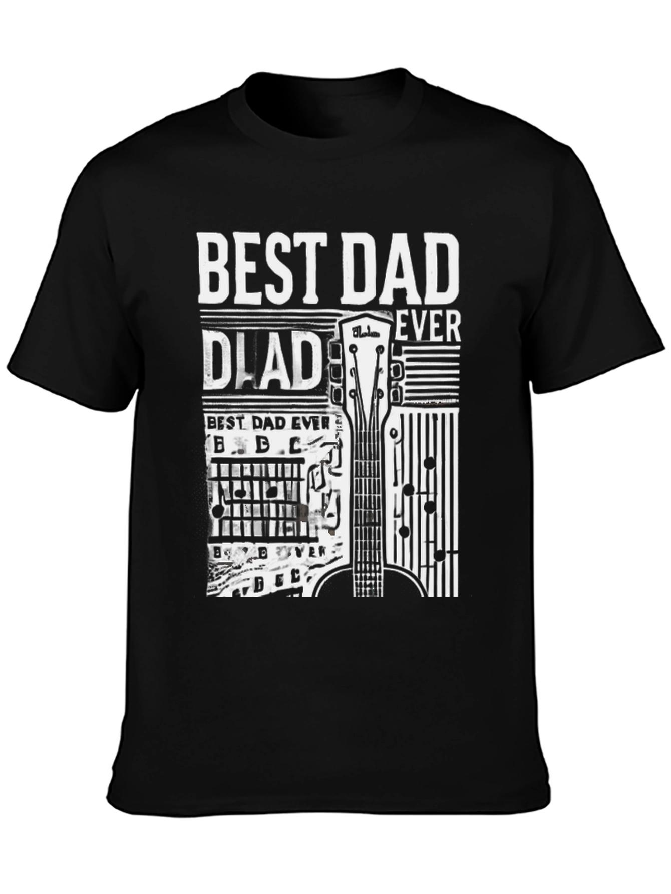 Best Dad Ever Guitar Graphic T-Shirt