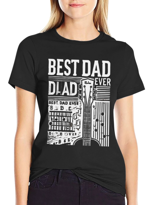 Best Dad Ever Guitar Graphic T-Shirt