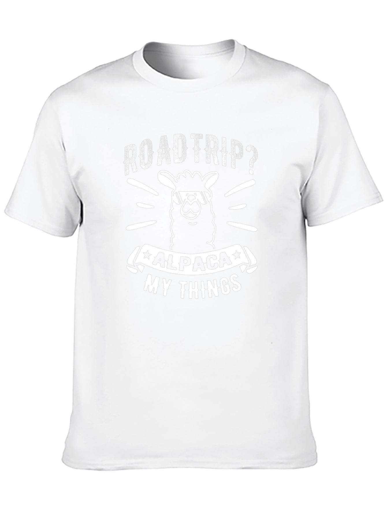 Roadtrip Alpaca My Things T-Shirt - Black Graphic Tee