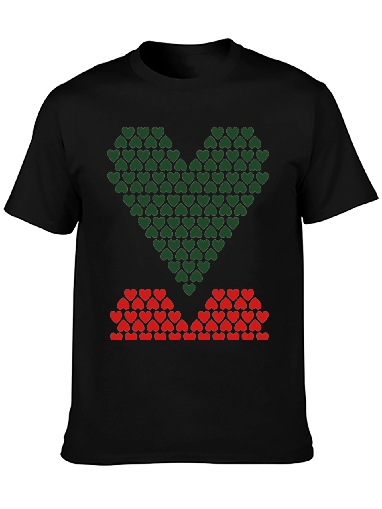 Heart Pattern Graphic Tee
