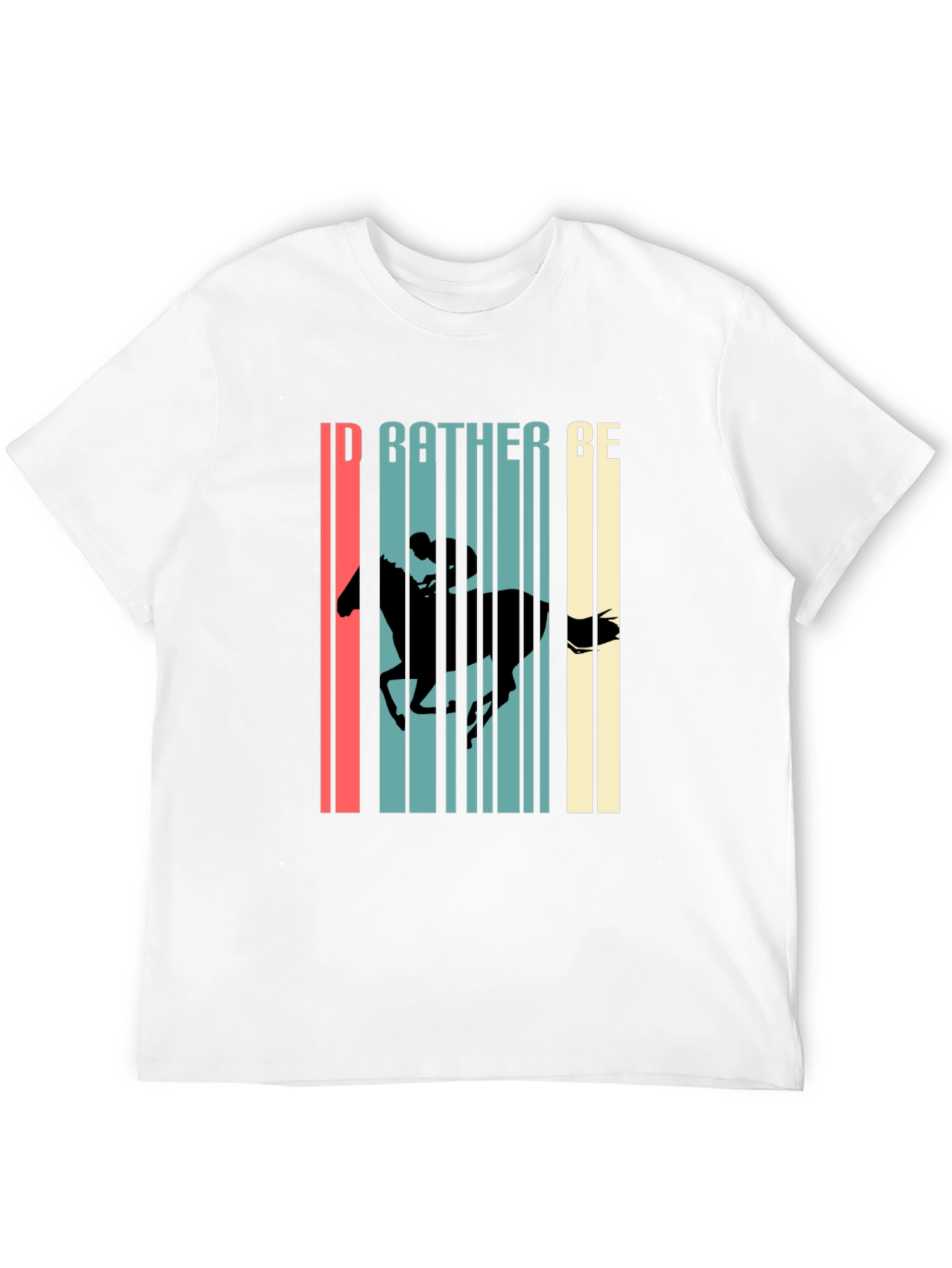 Id Rather Be Horseback Riding Black T-Shirt