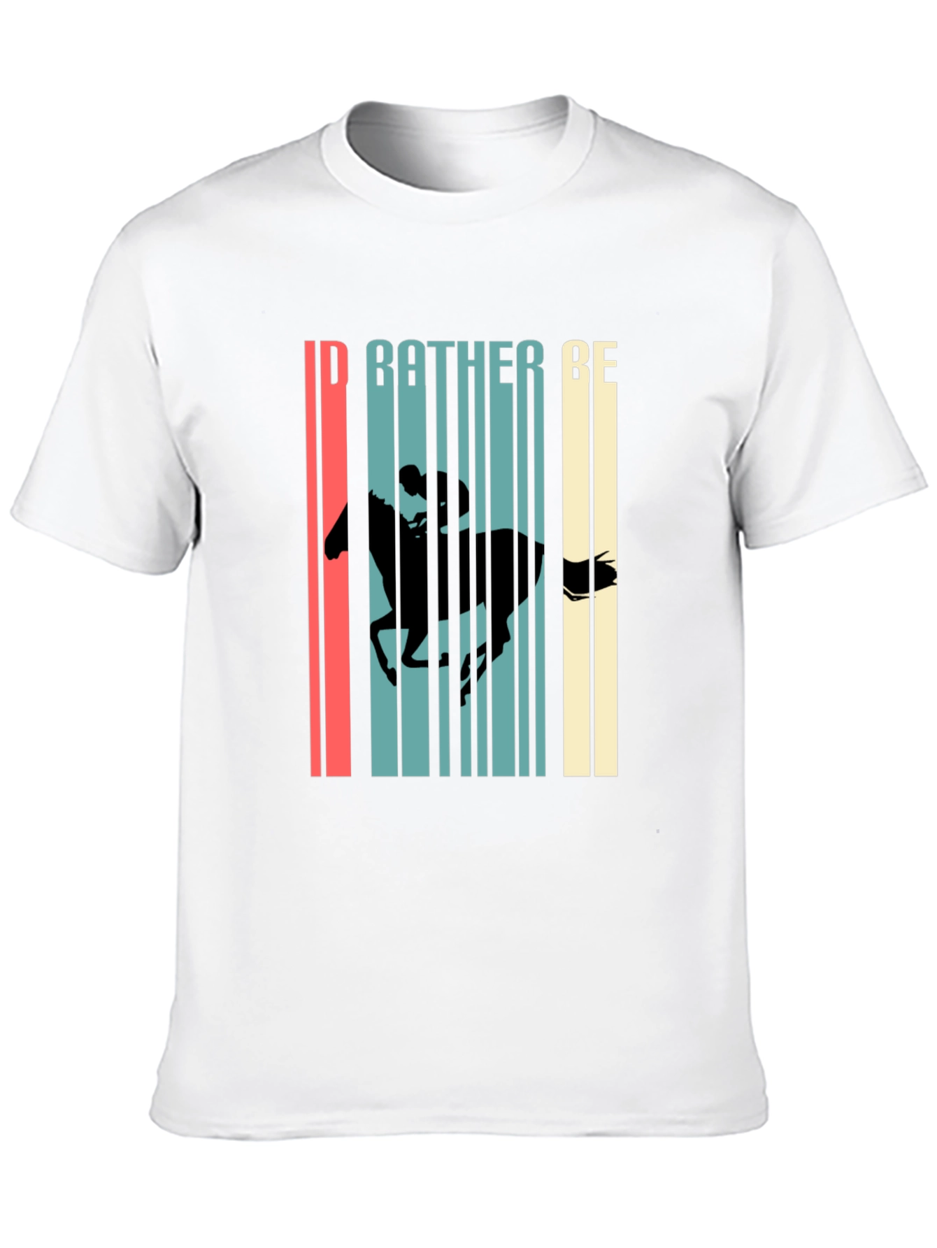 Id Rather Be Horseback Riding Black T-Shirt