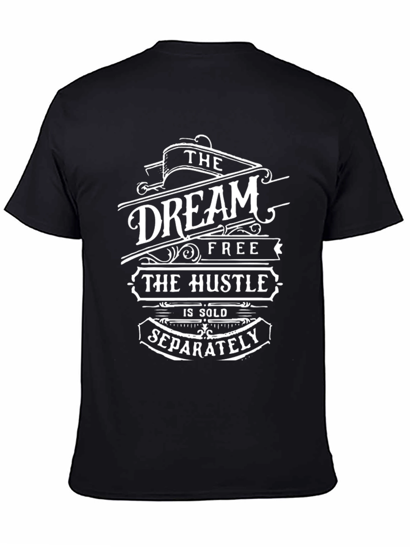 The Dream is Free Mens Black Graphic T-Shirt