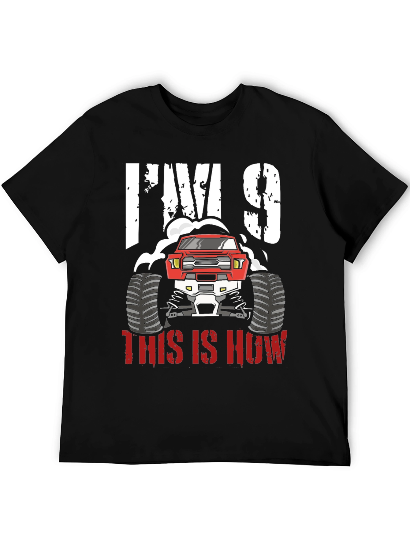 Im 9 Monster Truck Birthday Shirt