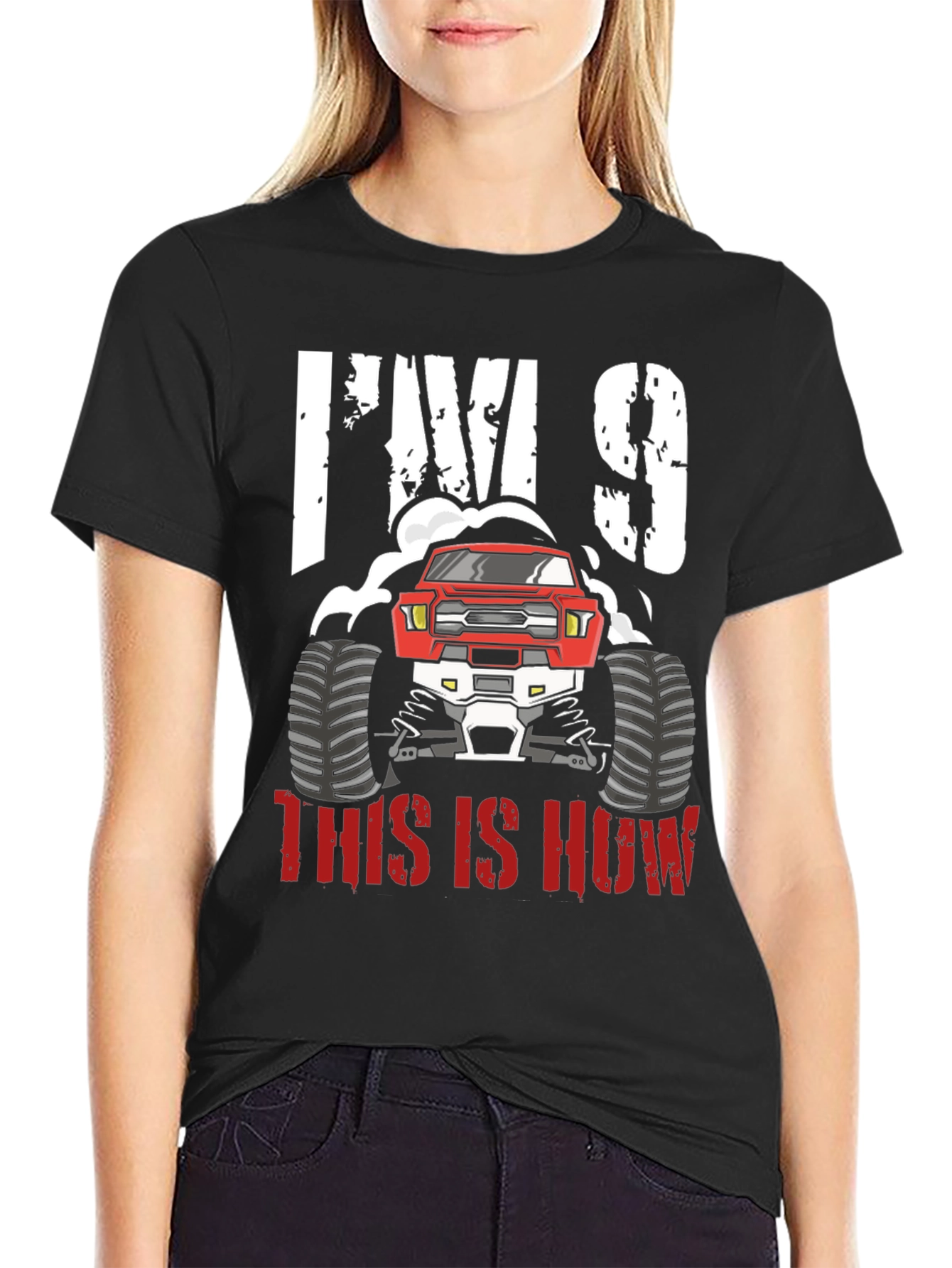 Im 9 Monster Truck Birthday Shirt