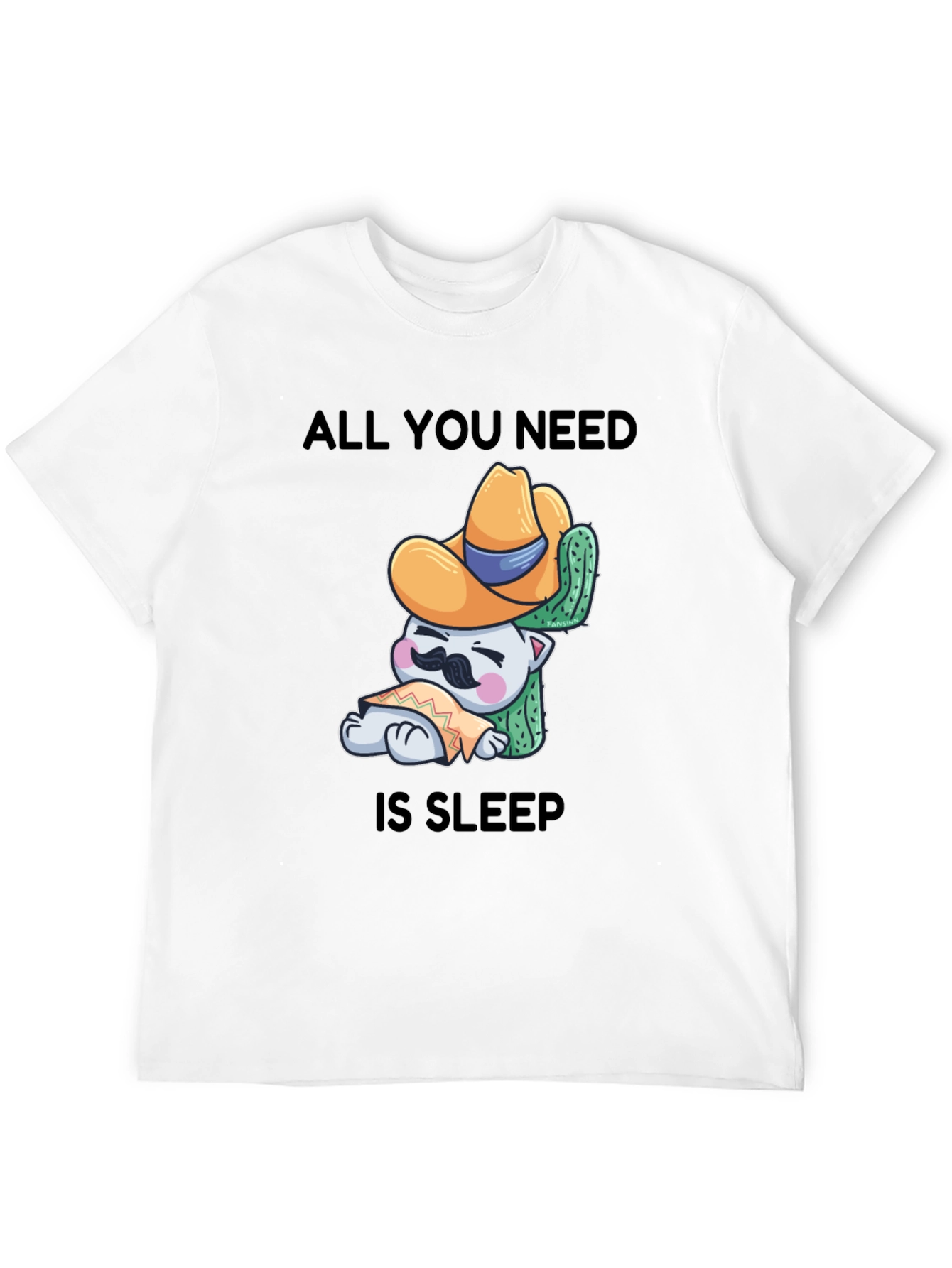 Sleepy Cat Cactus T-Shirt - Comfort & Style