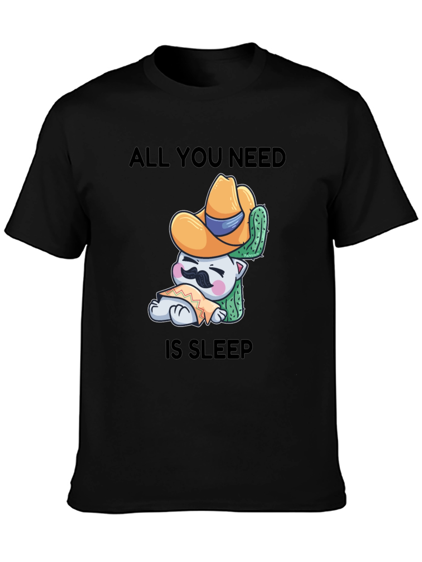 Sleepy Cat Cactus T-Shirt - Comfort & Style