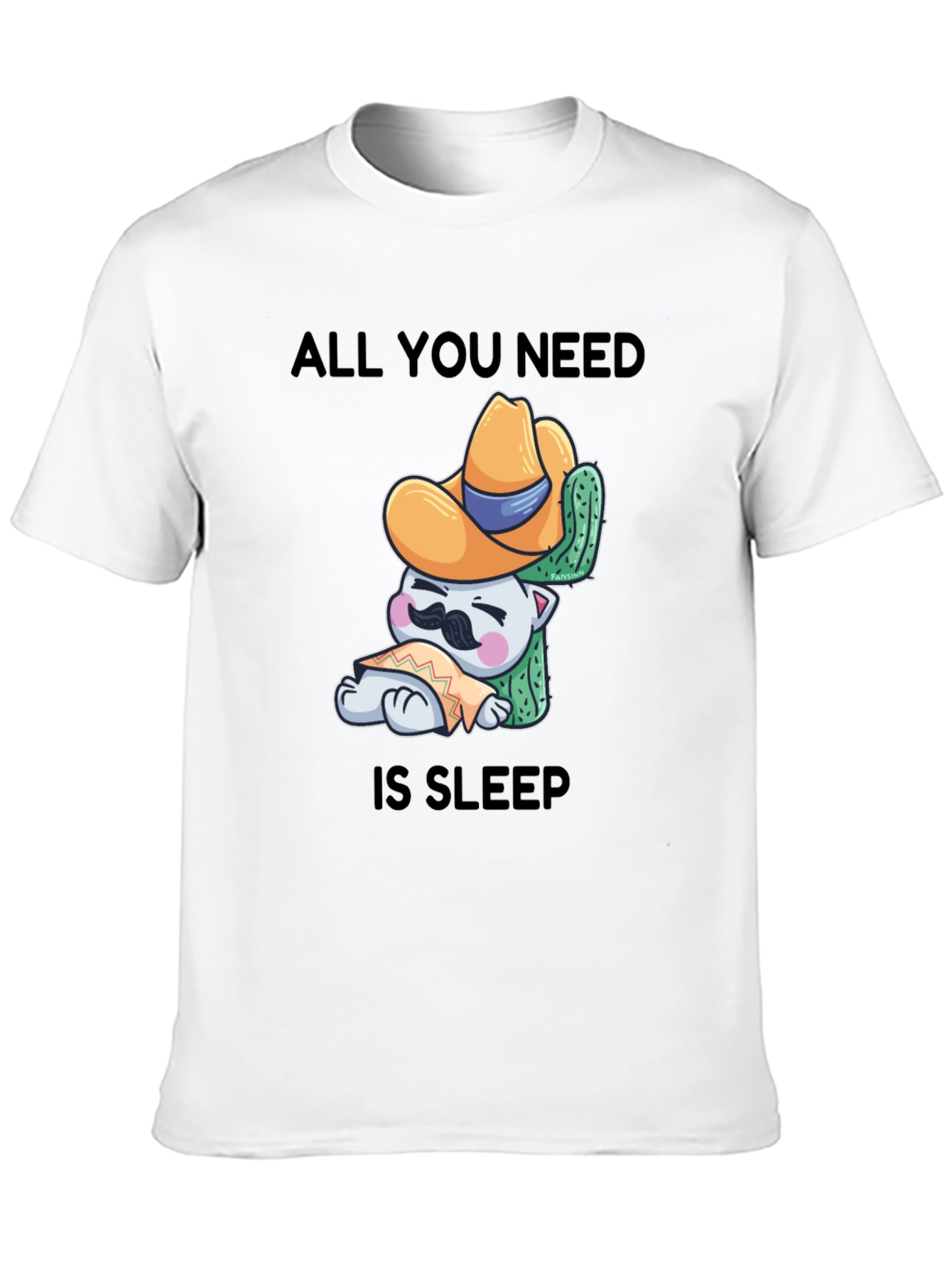 Sleepy Cat Cactus T-Shirt - Comfort & Style