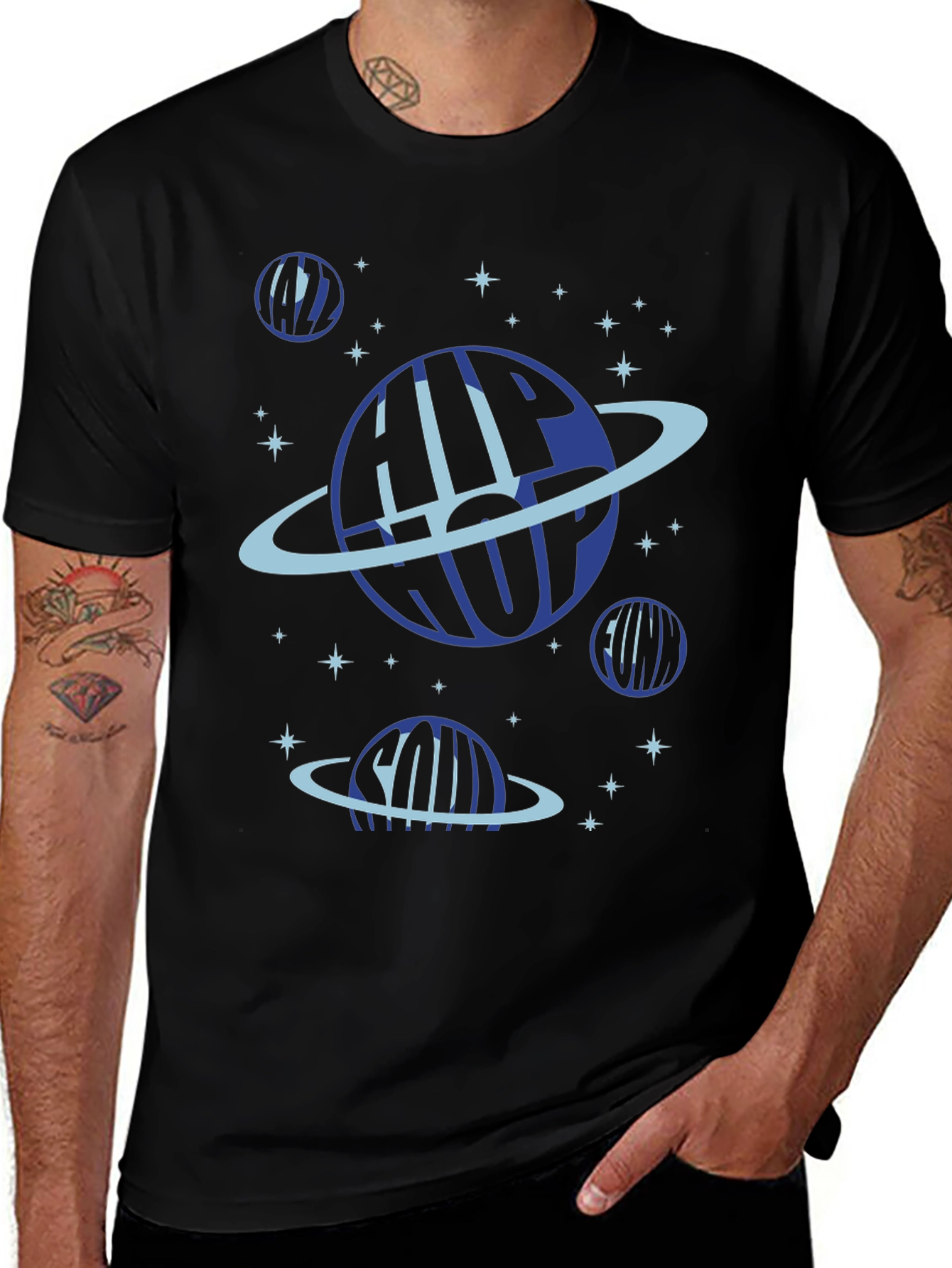 Hip Hop Planet Black T-Shirt