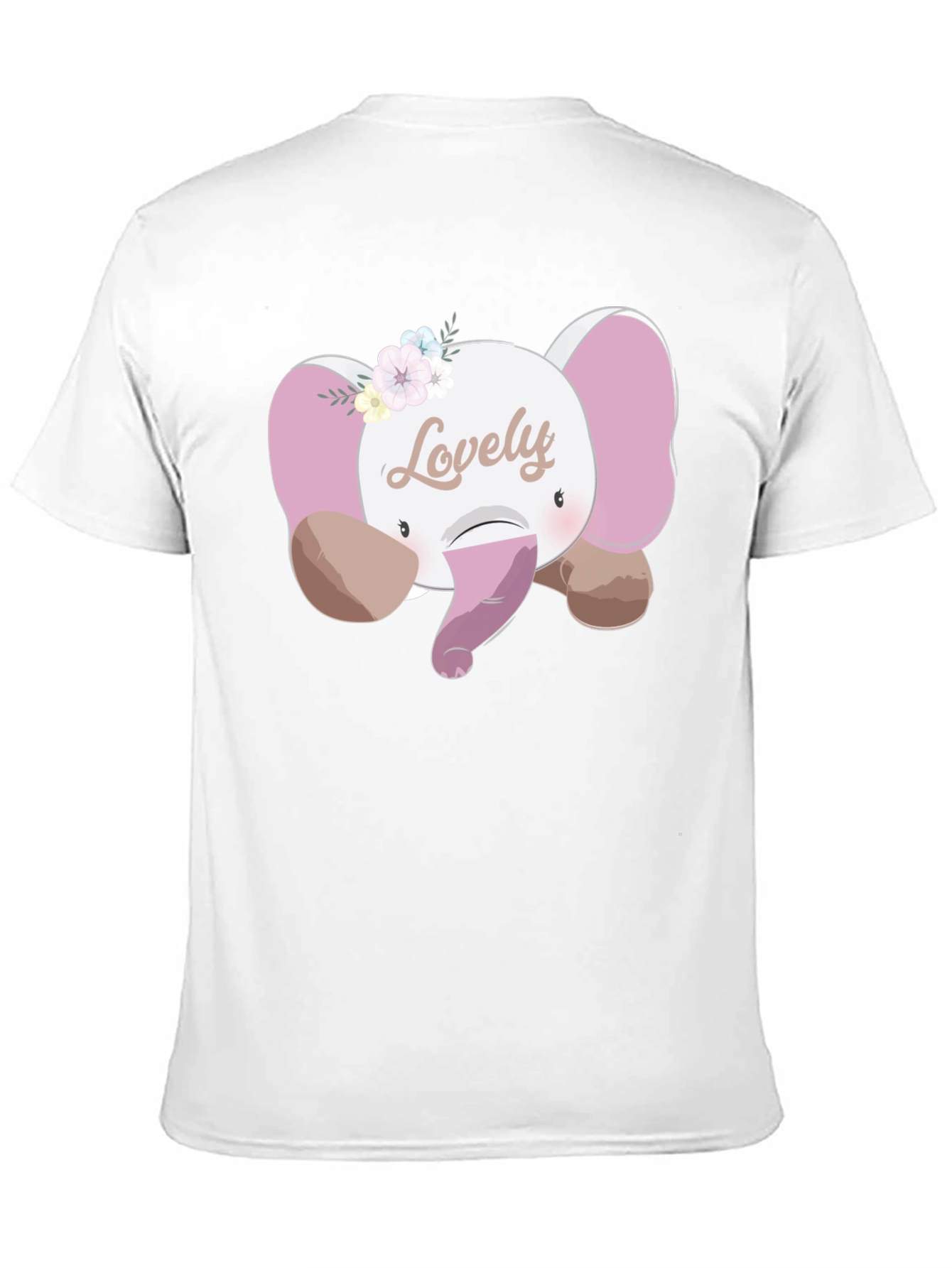 Cute Lovely Elephant Graphic T-Shirt - Unisex Black Tee