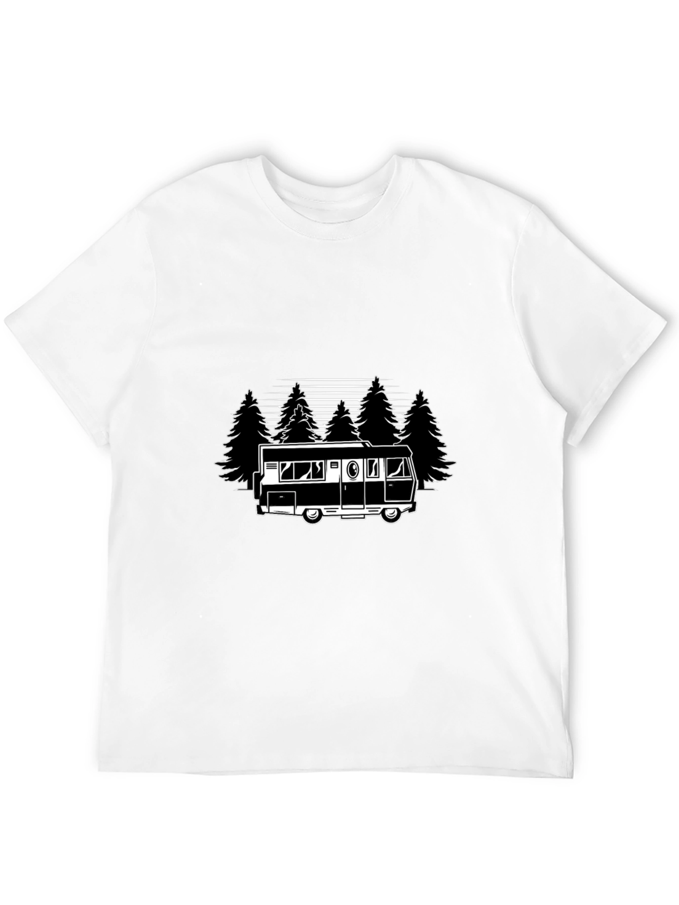 Camping Adventure Graphic Tee - Black