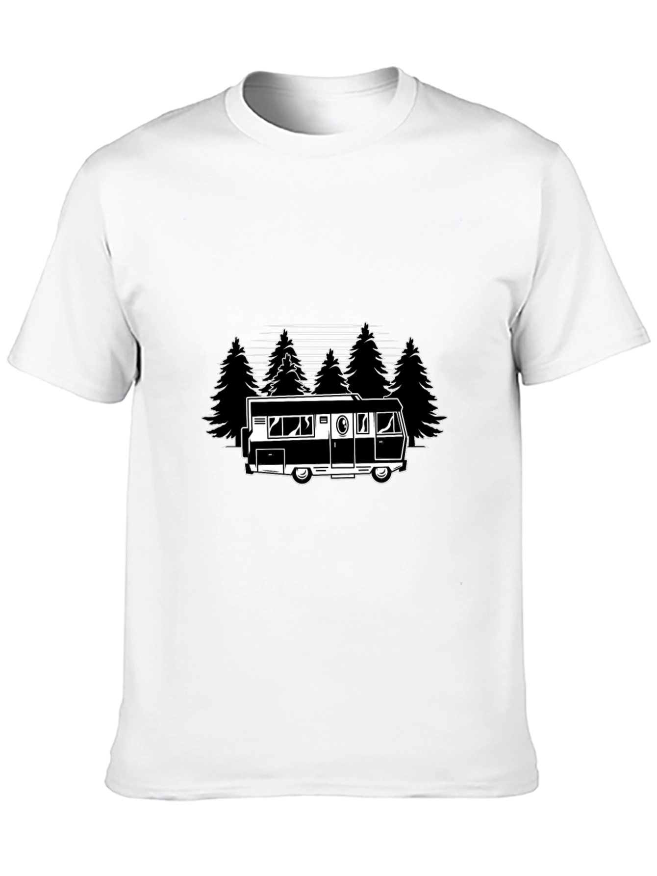 Camping Adventure Graphic Tee - Black