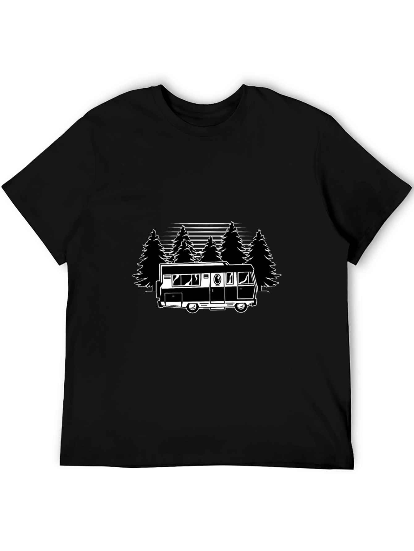 Camping Adventure Graphic Tee - Black